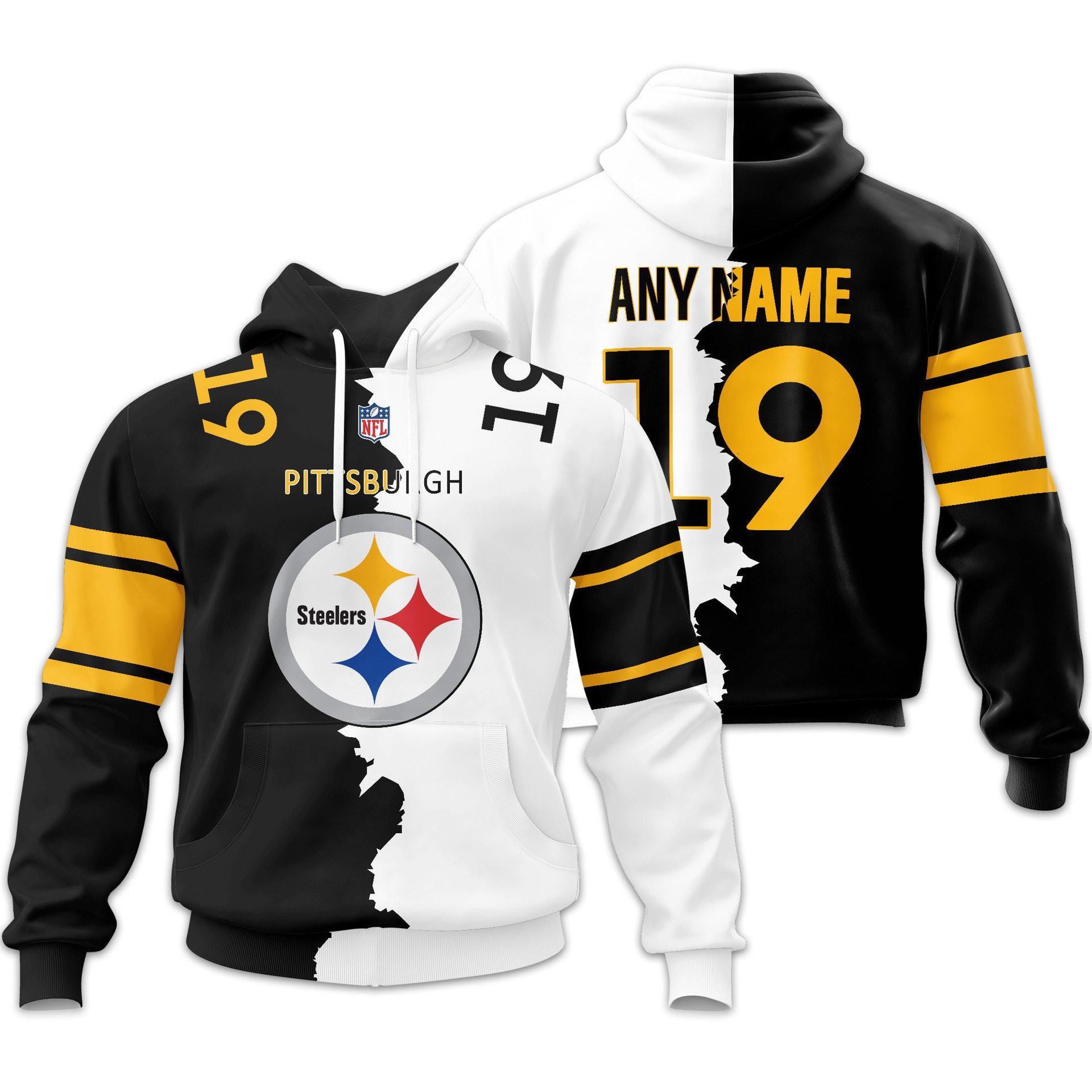 Pittsburgh Steelers | Premium NFL Home Mix Away Hoodie TD
