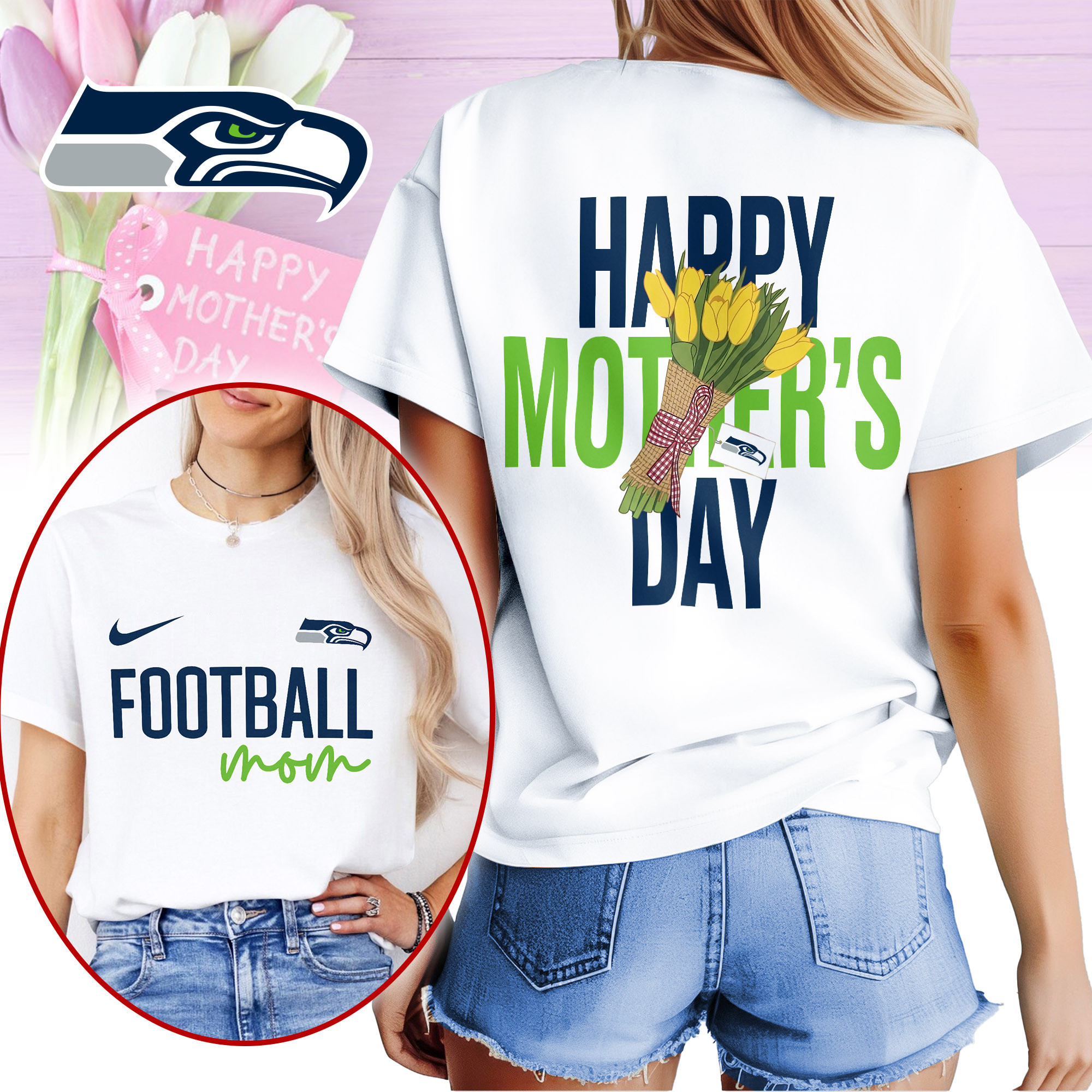 Seattle Seahawks | Premium NFL Happy Mother Day 3D Shirt NP