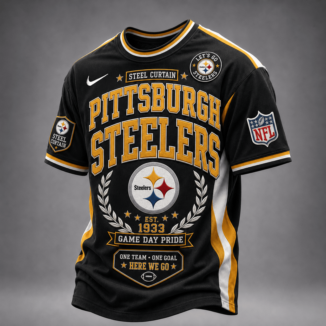 Pittsburgh Steelers | Premium NFL Classic Game Day Football Fan T-Shirt TD