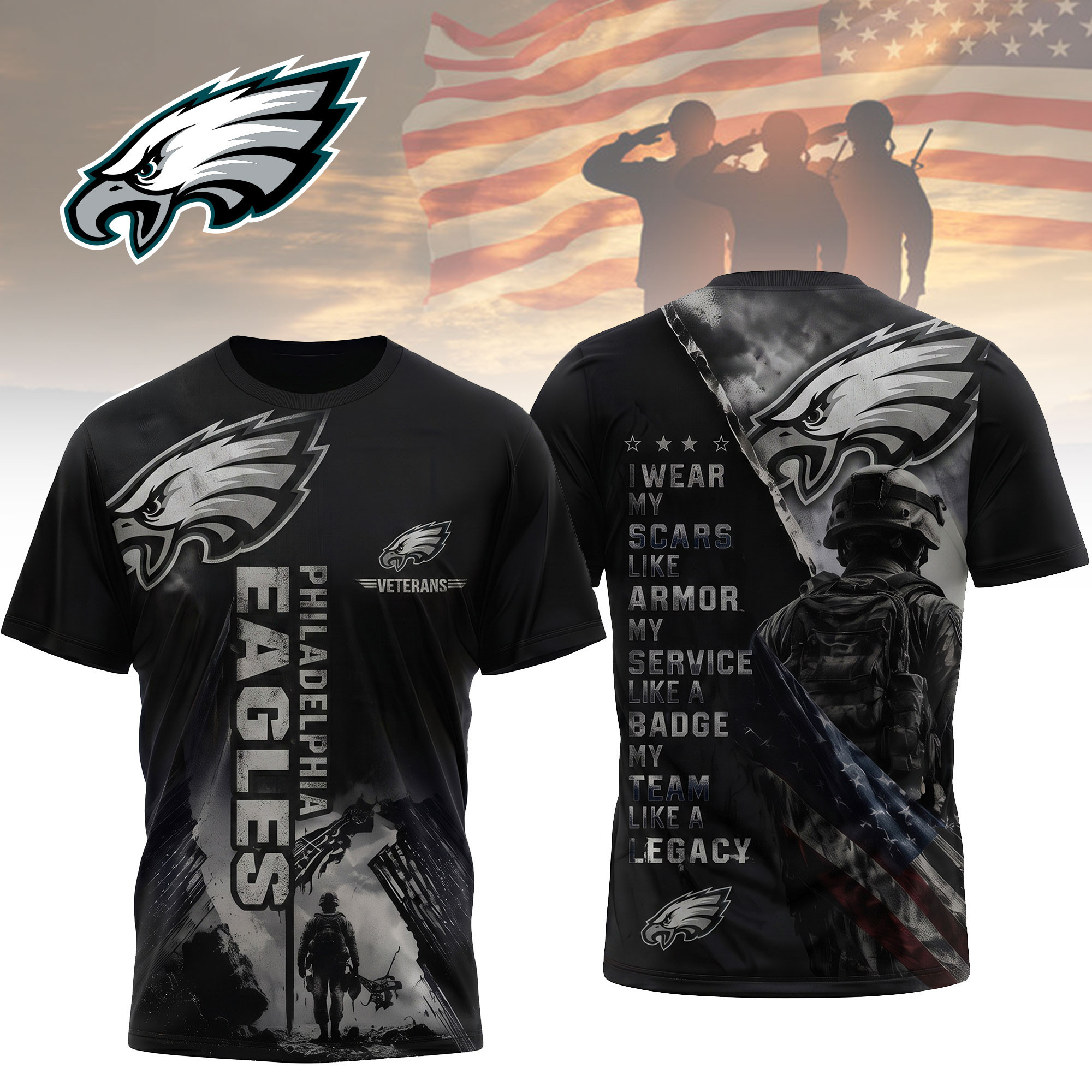Philadelphia Eagles | Premium NFL Veterans Legacy Team 3D Shirt NTH1