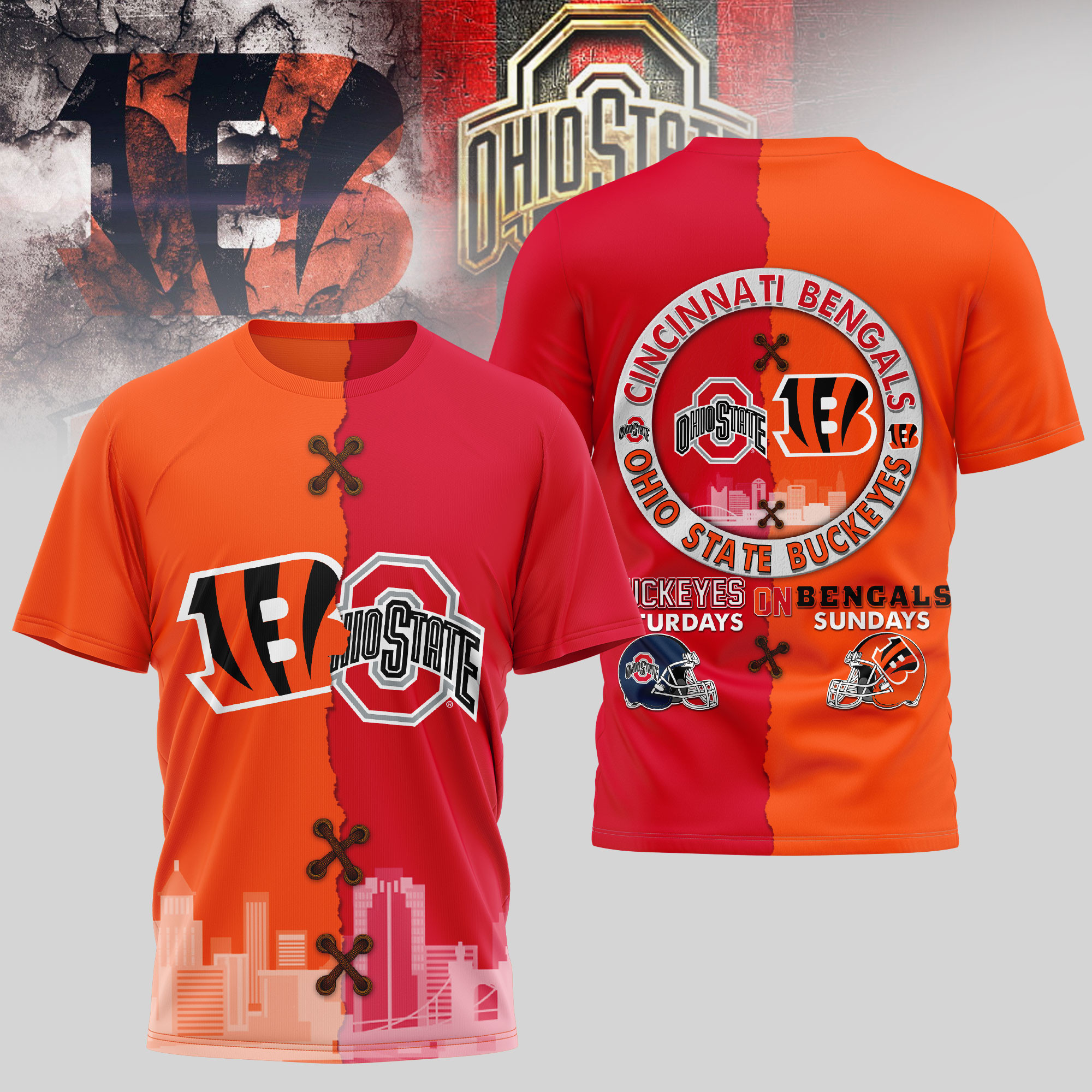 Cincinnati Bengals | Premium NFL x NCAA 3D T-shirt TD