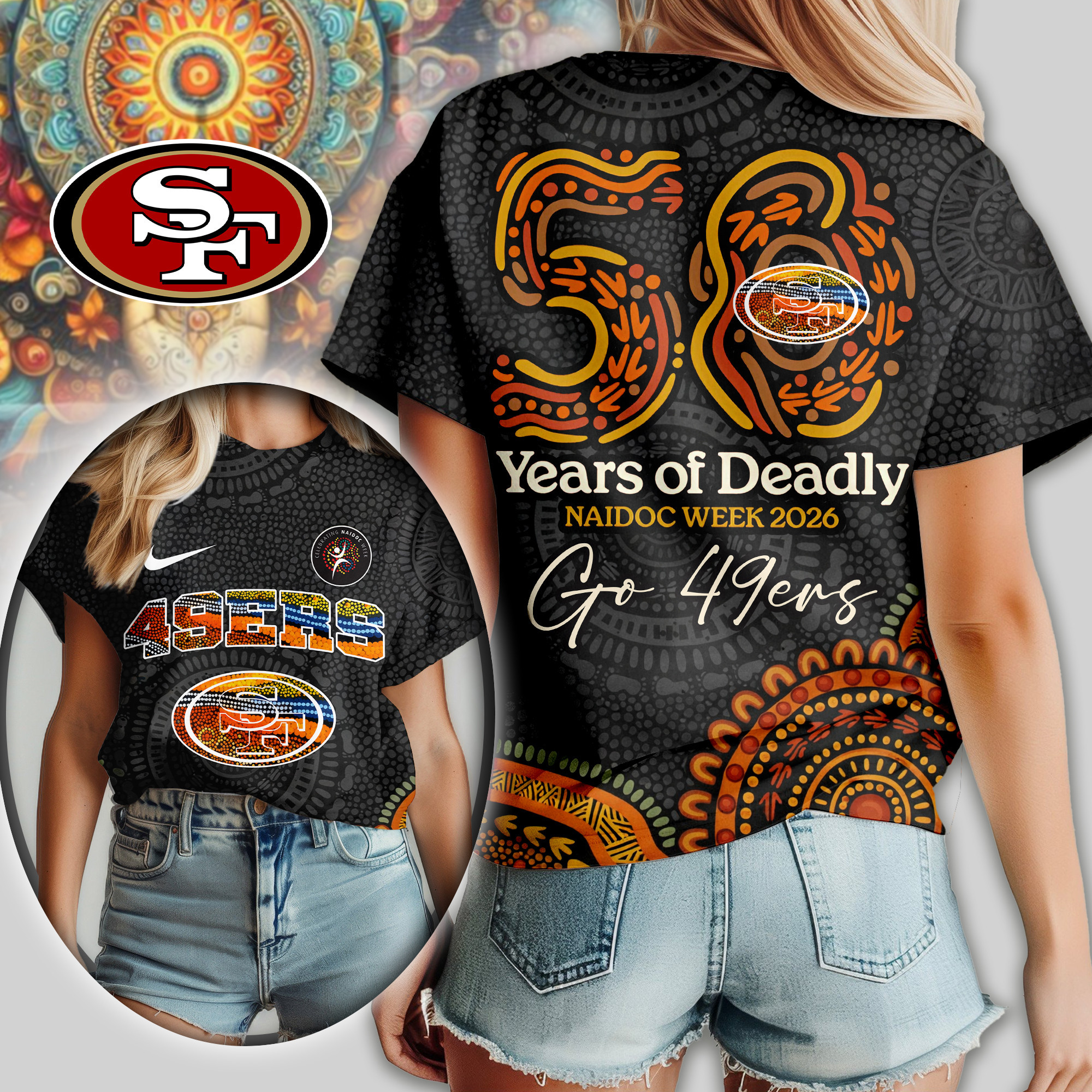 San Francisco 49ers | Premium NFL Naidoc Week 2026 Women Shirt TD