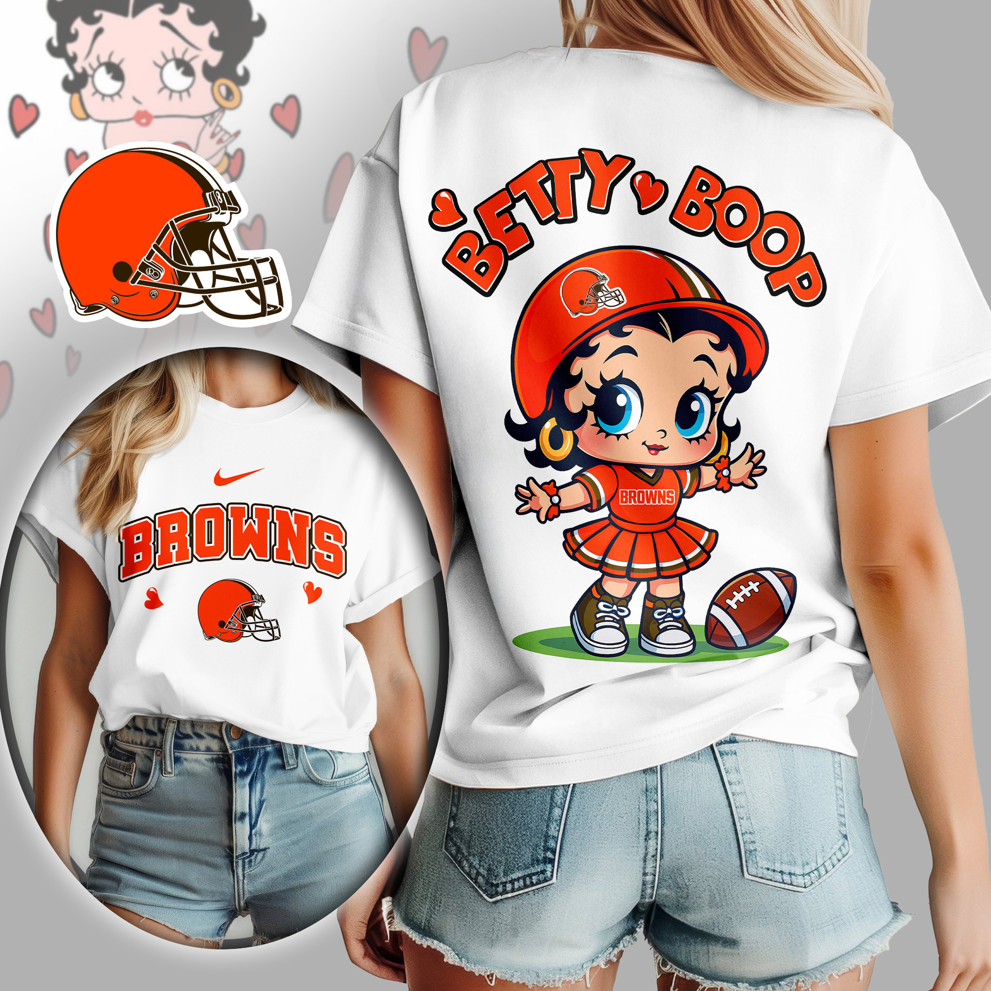 Cleveland Browns | Premium NFL Betty Boop Women's Shirt TD