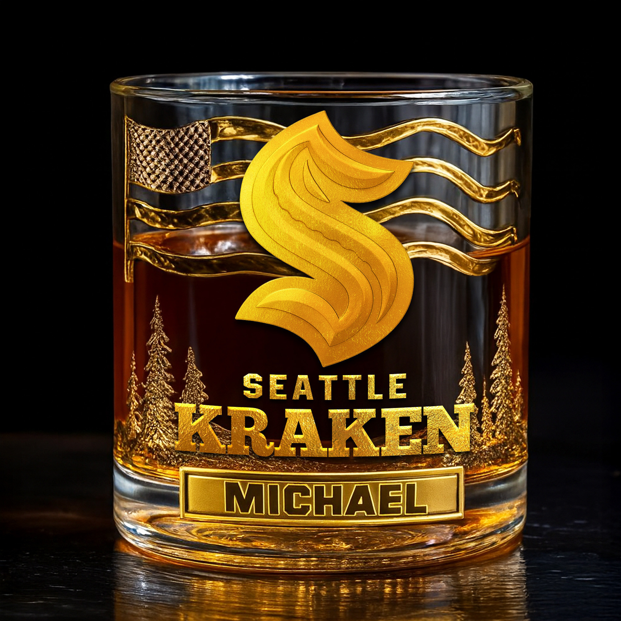 Seattle Kraken | NHL Whiskey Glass TD