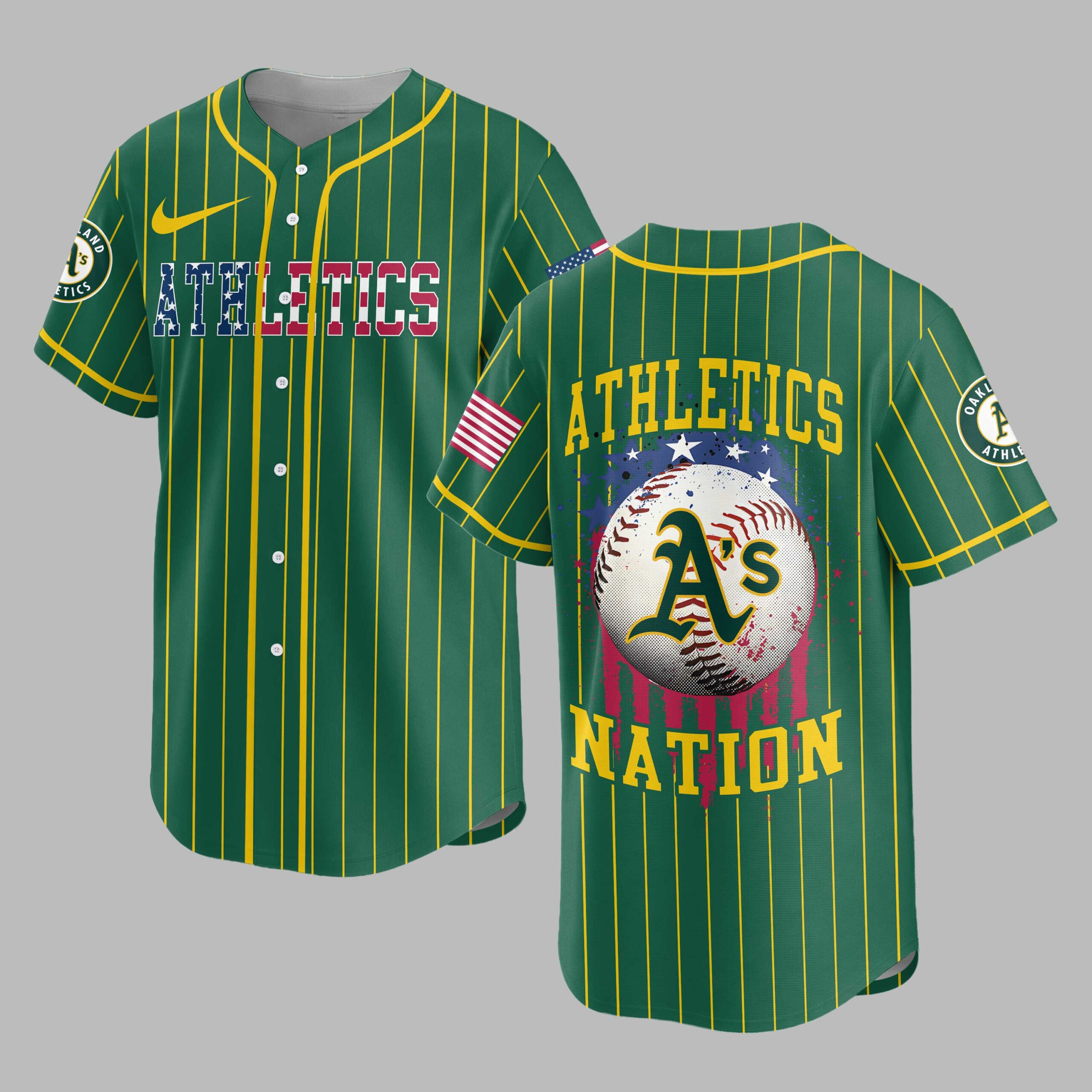Oakland Athletics | MLB USA Flag Edition Premium Baseball Jersey