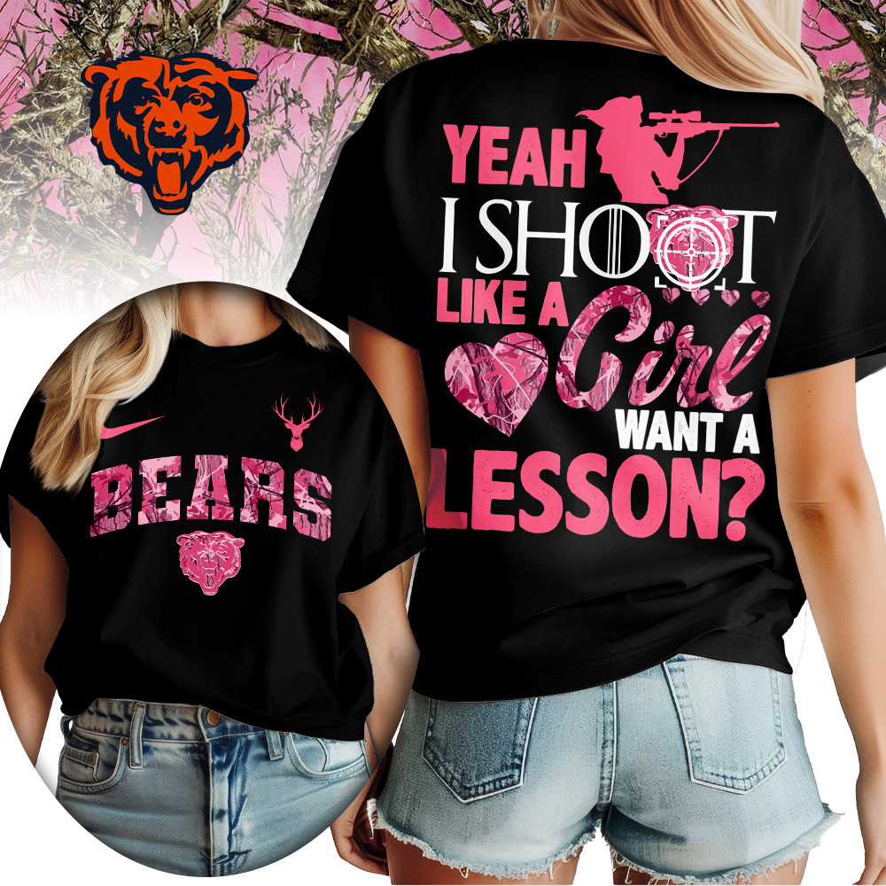 Chicago Bears | Premium NFL Shoot Like A Girl Women Shirt TD
