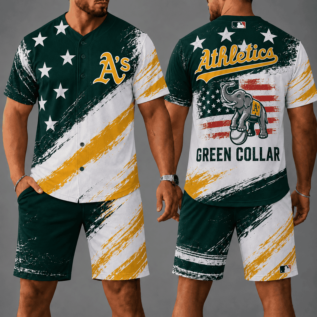 Athletics | Premium MLB Star Spirit Jersey Shorts Set