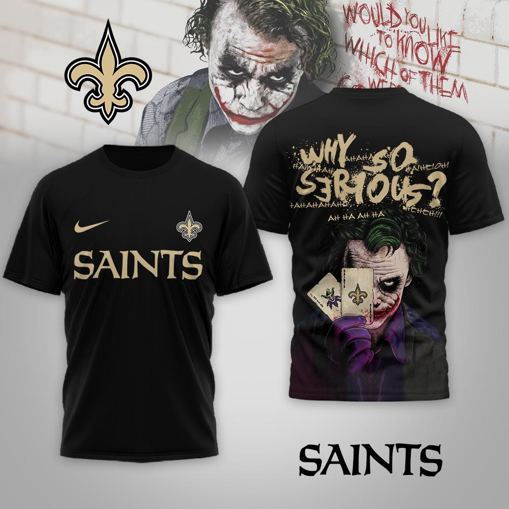 New Orleans Saints | Premium NFL Joker Why So Serious 3D Shirt NP