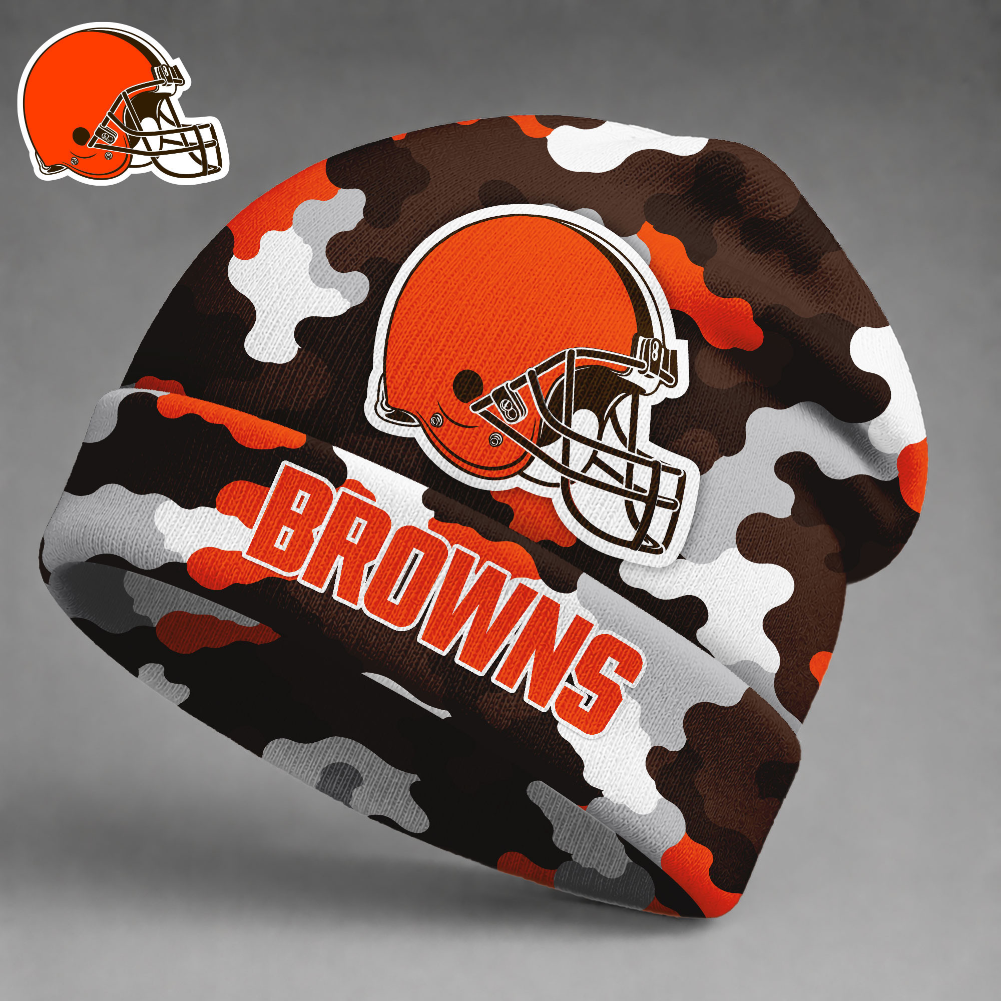 Cleveland Browns| Premium NFL Camo Game Day Beanie Hat NY