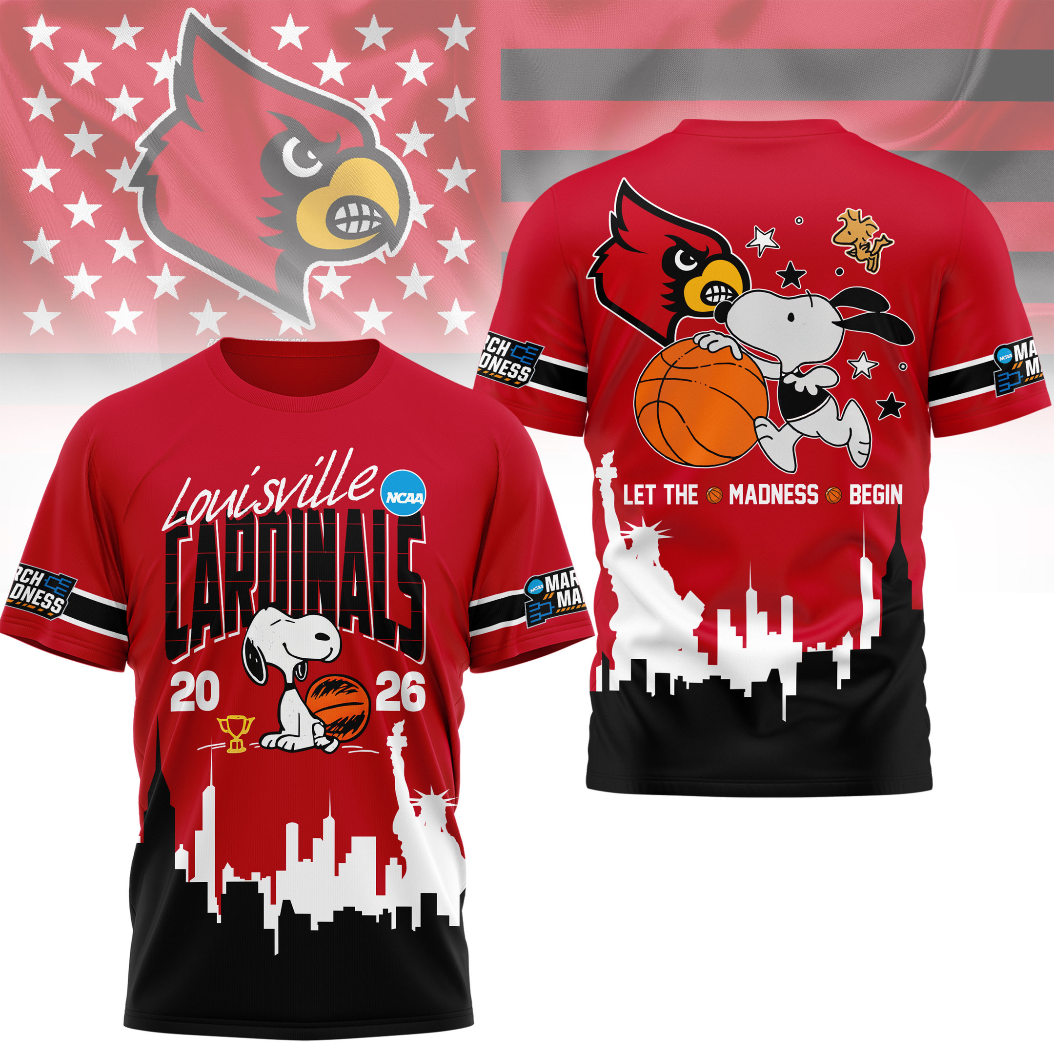Louisville Cardinals | Premium NCAA March Madness 3D Shirt HY