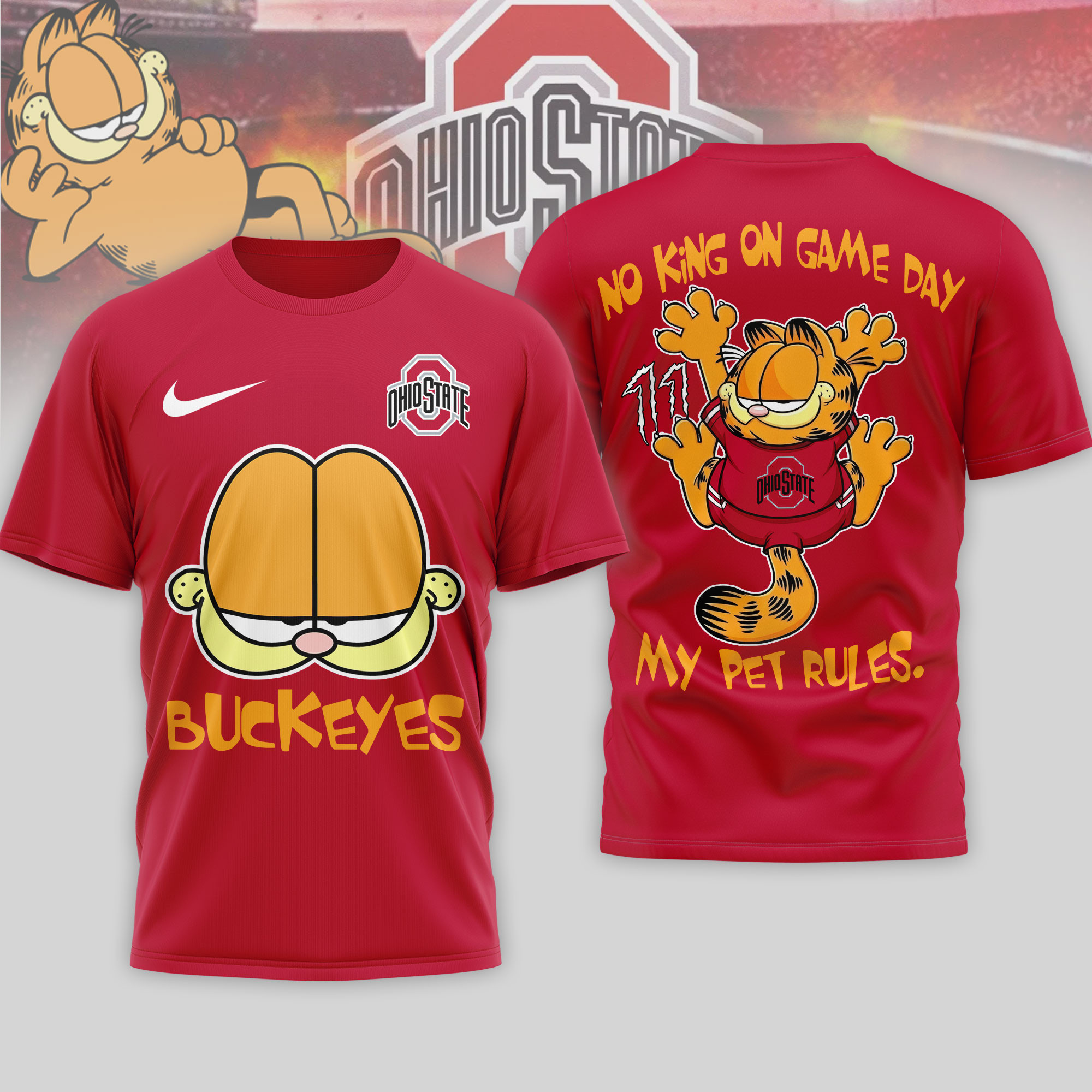 Ohio State Buckeyes | Premium NCAA No King On Game Day 3D Shirt NTH1