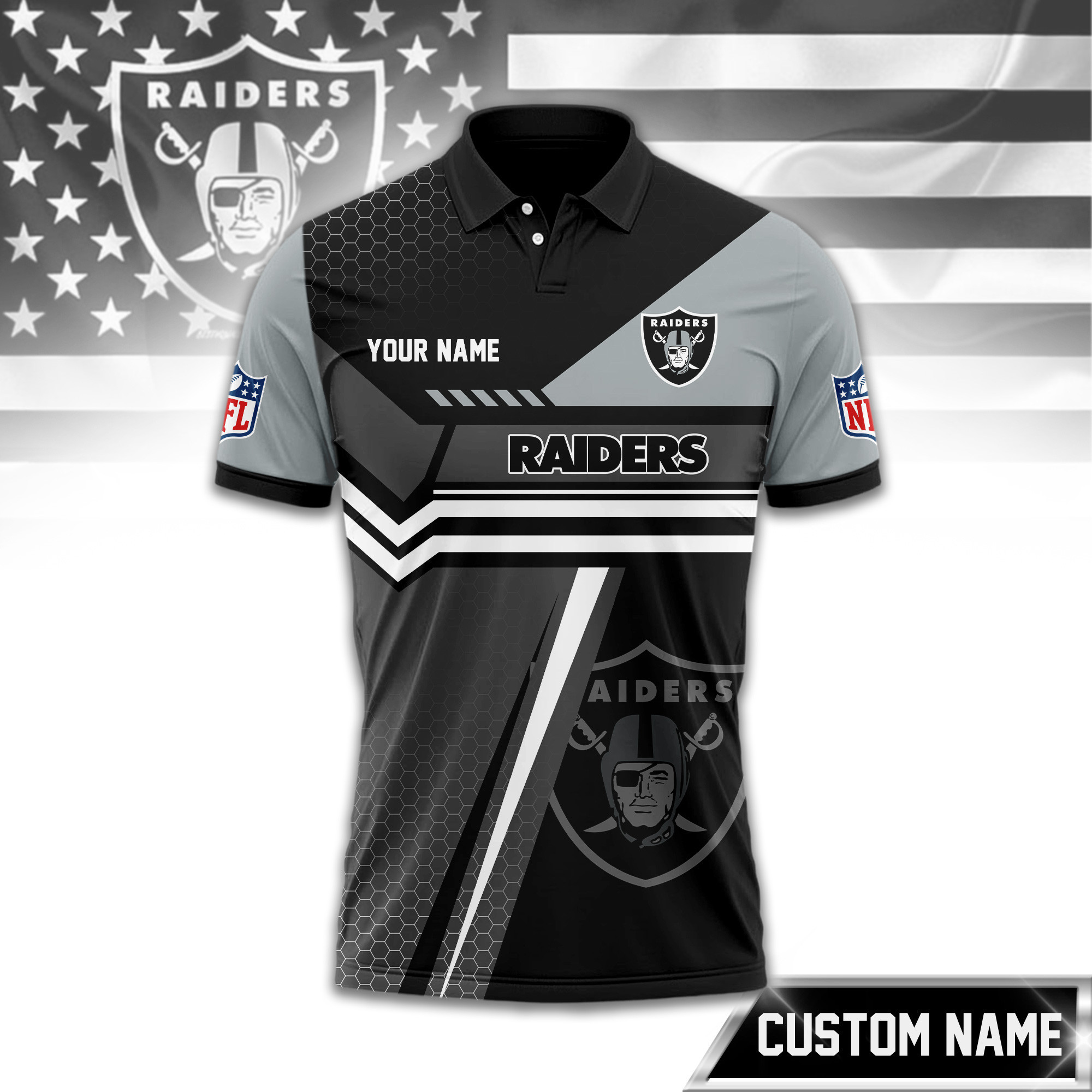 Las Vegas Raiders | Premium NFL Inspired Custom Game Day Polo TD