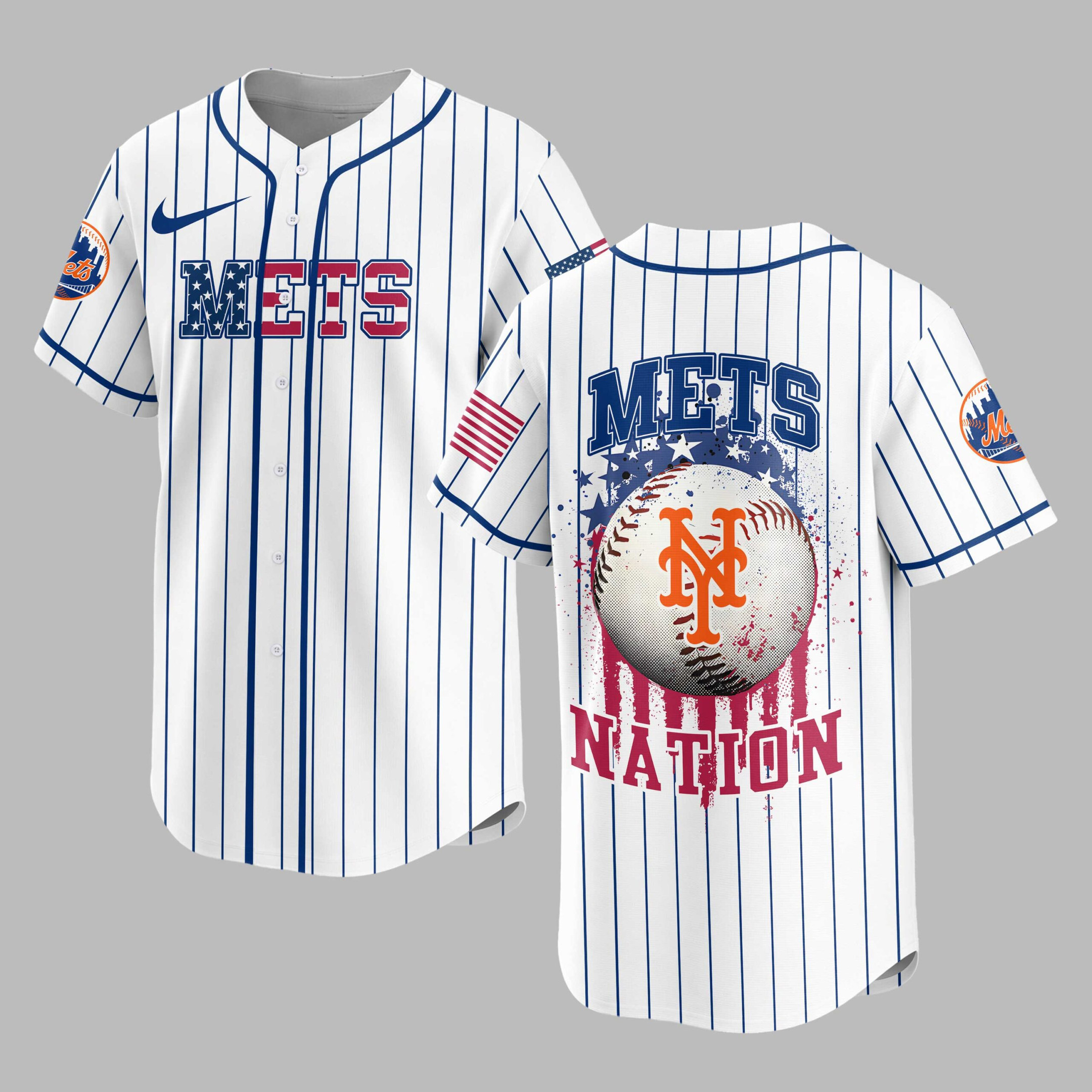 New York Mets | MLB USA Flag Edition Premium Baseball Jersey