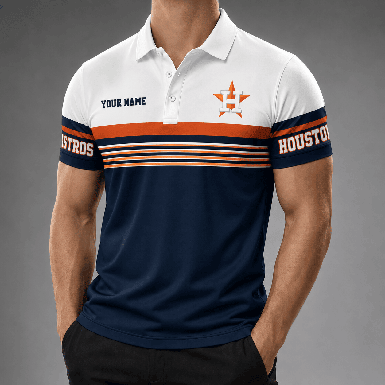 Houston Astros | Premium MLB Personalized Men's Polo Shirt