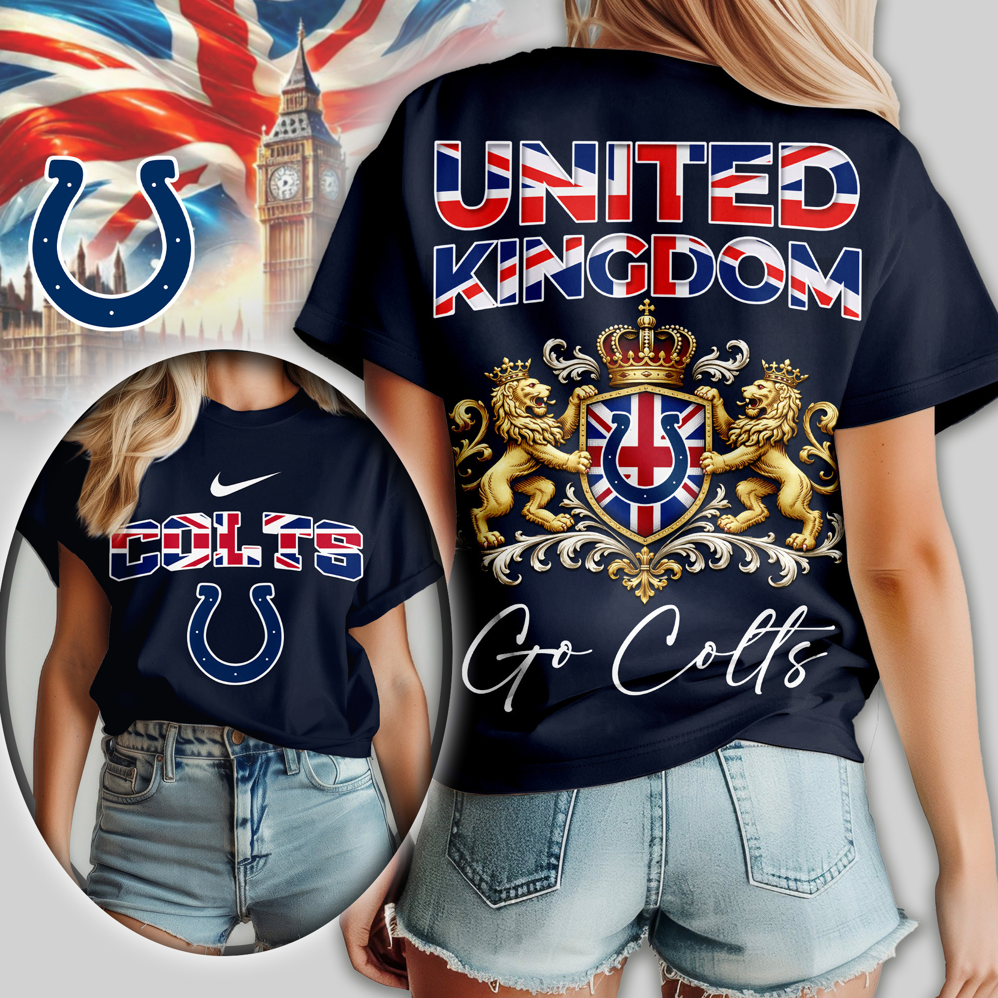 Indianapolis Colts | Premium NFL United Kingdom Women Shirt TD