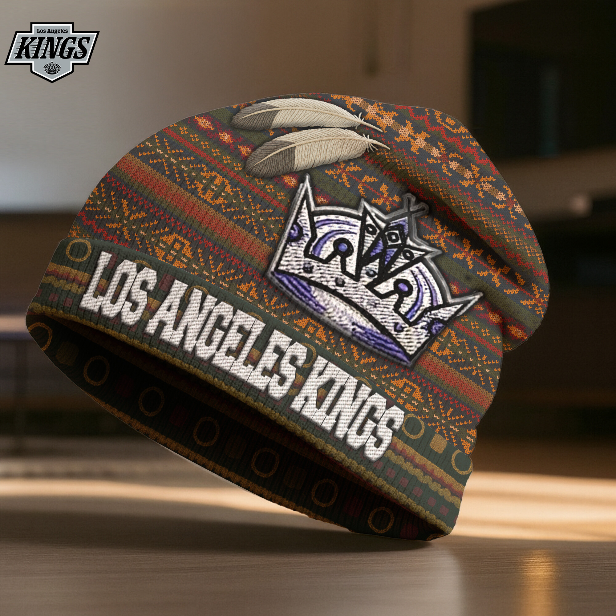 Los Angeles Kings | Premium NHL Feathered Beanie Hat HY