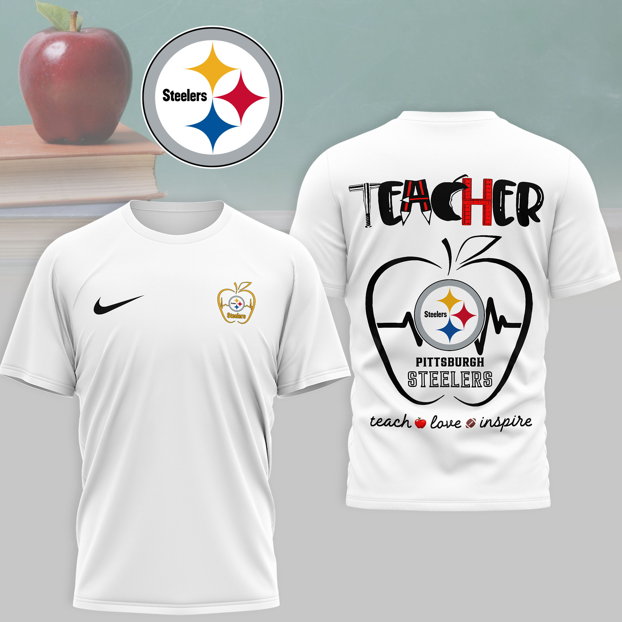 Pittsburgh Steelers | Premium NFL Teacher Game Day 3D Shirt NTH1