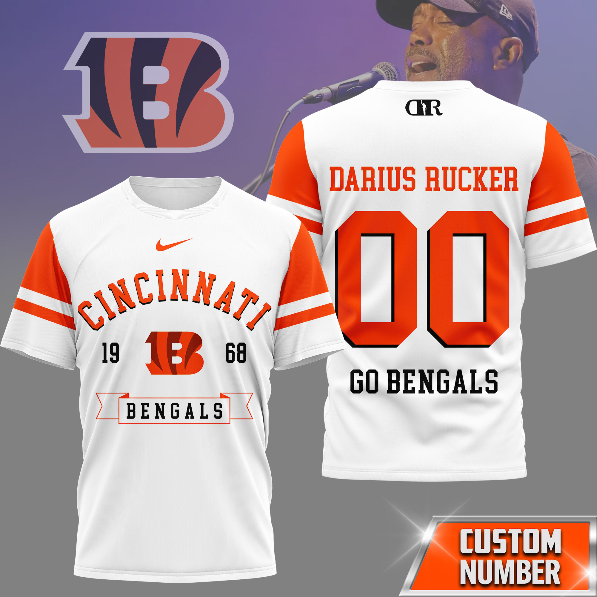 Cincinnati Bengals | Premium NFL Darius Rucker Fan 3D Shirt NY