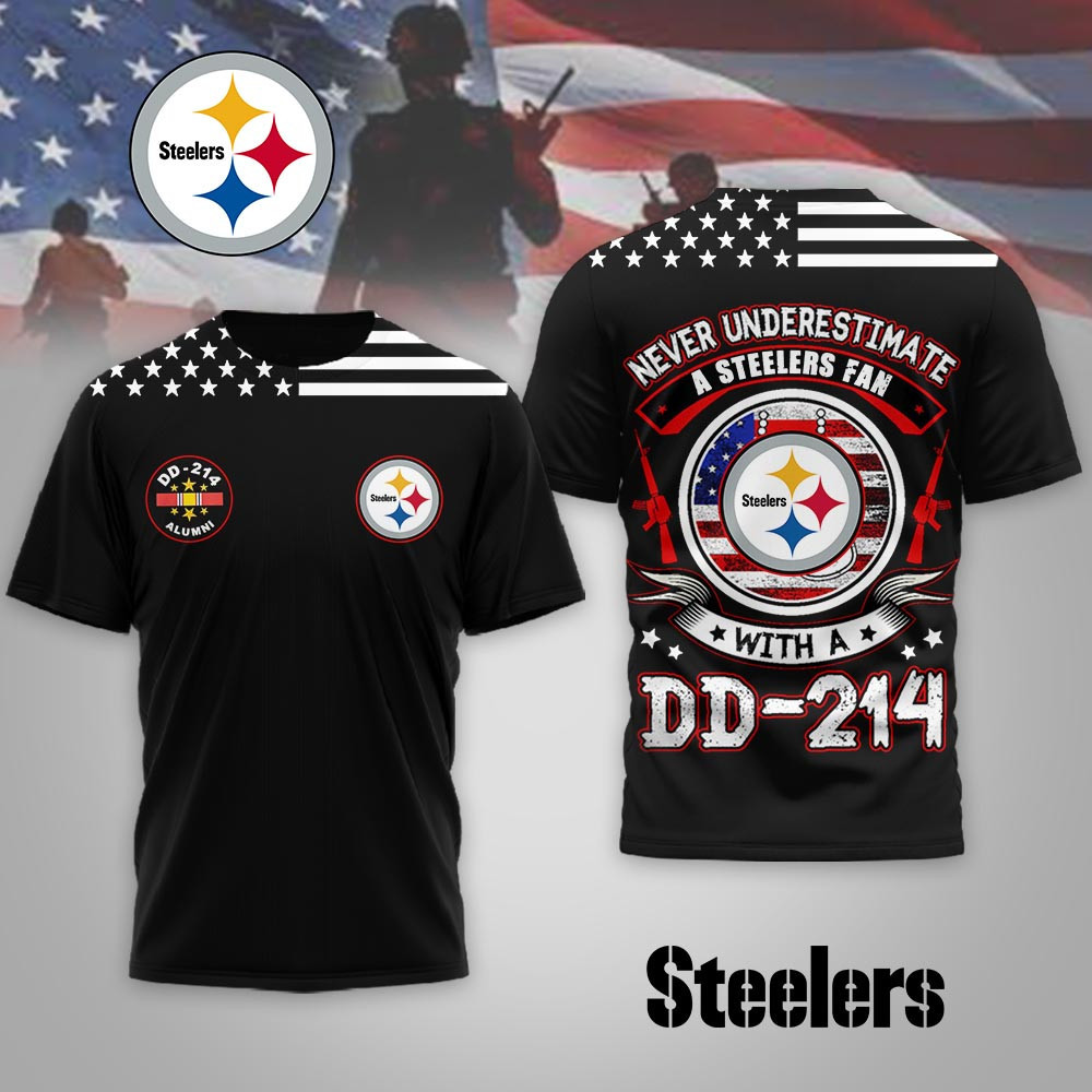 Pittsburgh Steelers | Premium NFL DD-214 Alumni 3D Shirt MM