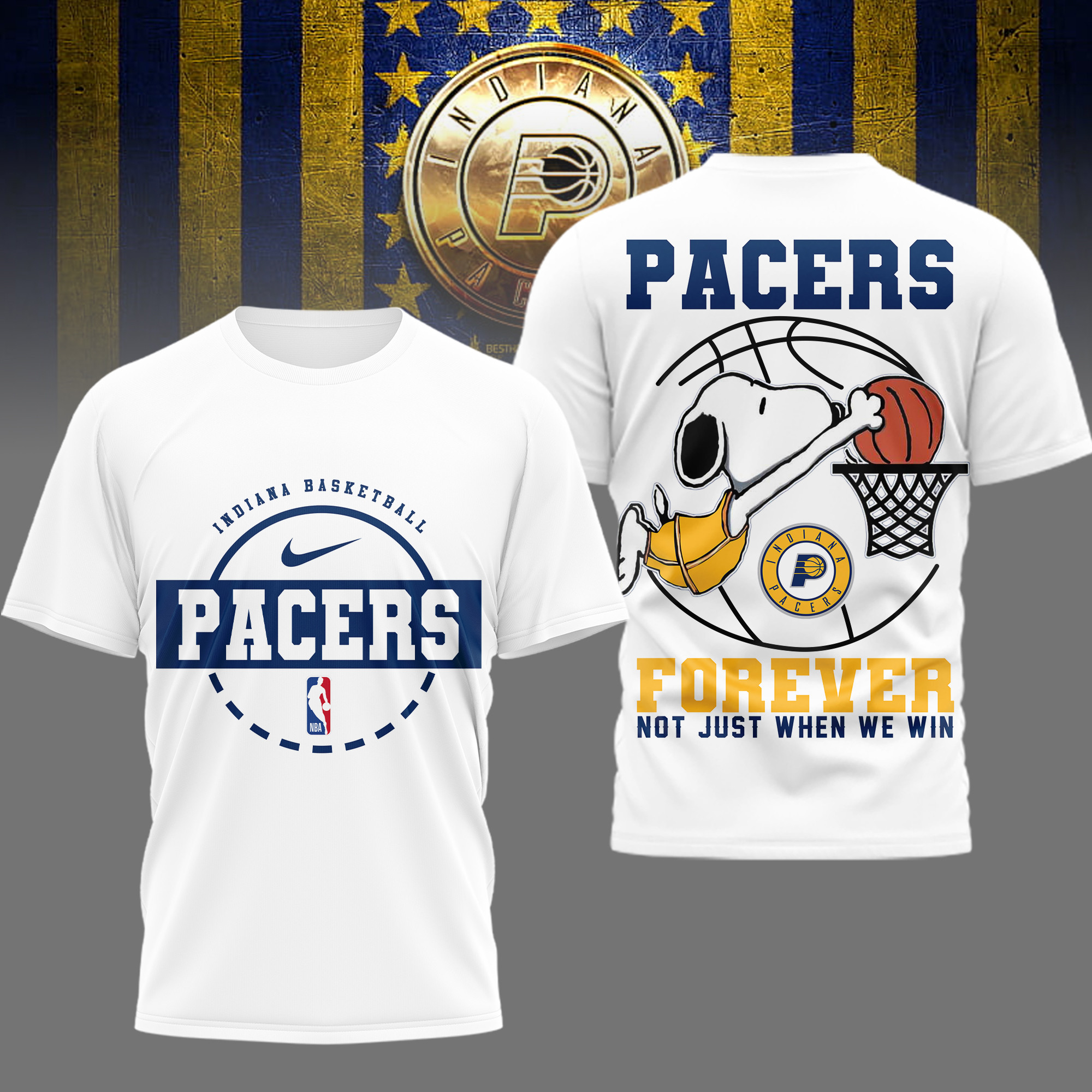 Indiana Pacers | Premium NBA Snoopy Forever Loyal 3D Shirt TD