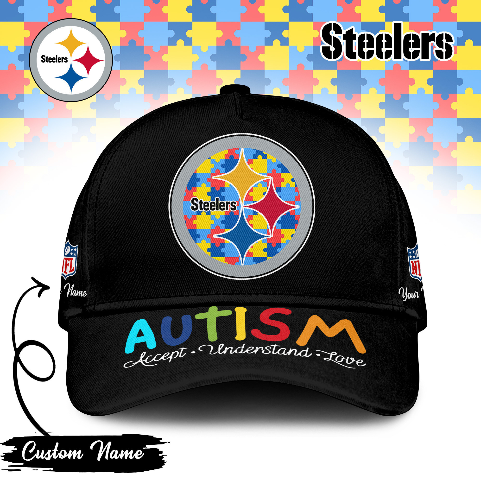 Pittsburgh Steelers | PREMIUM CLASSIC CAP NFL AUTISM TD