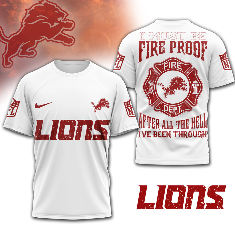 Detroit Lions | Premium NFL Built By Fire Game Day 3D Shirt NTH1