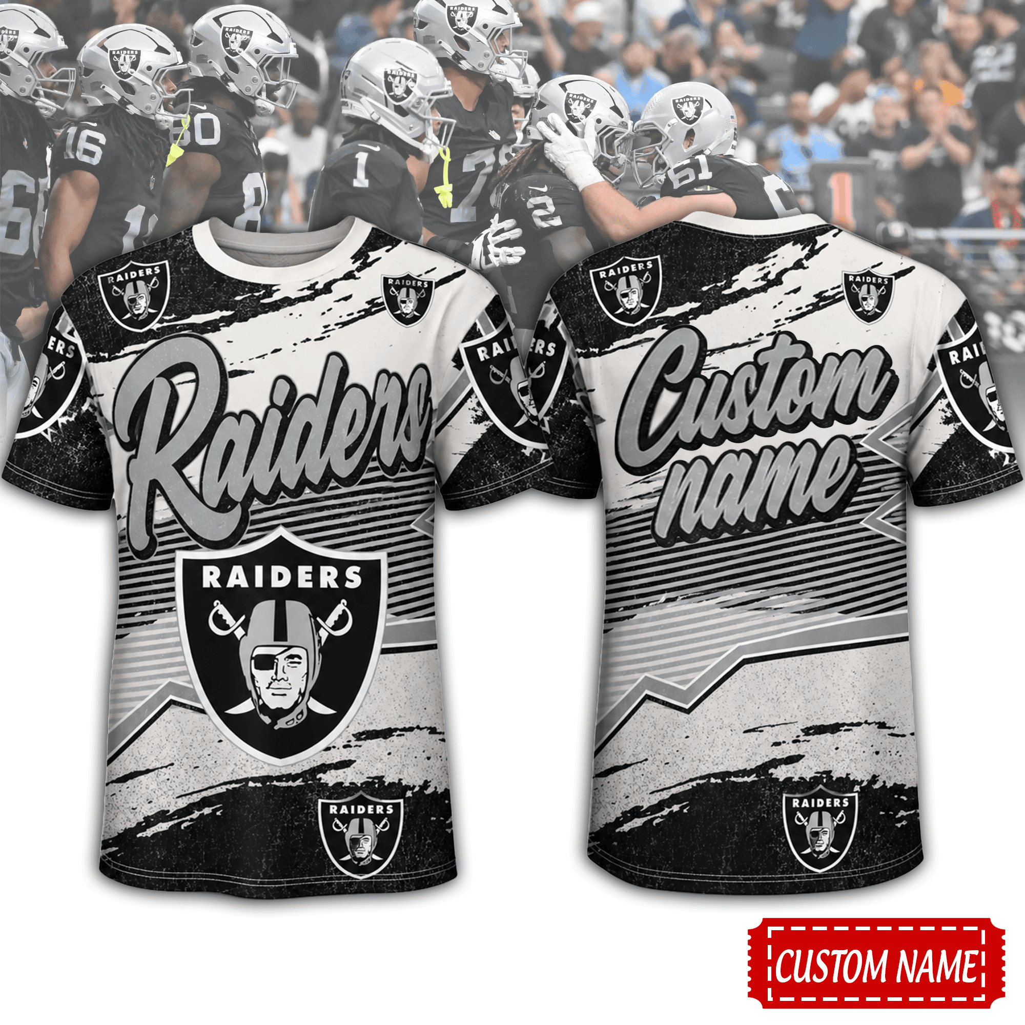 Las Vegas Raiders | Premium NFL Team Energy Custom 3D Shirt NTH1