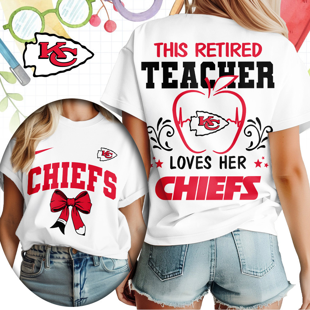 Kansas City Chiefs | Premium NFL Retired Teacher Women T-Shirt TD