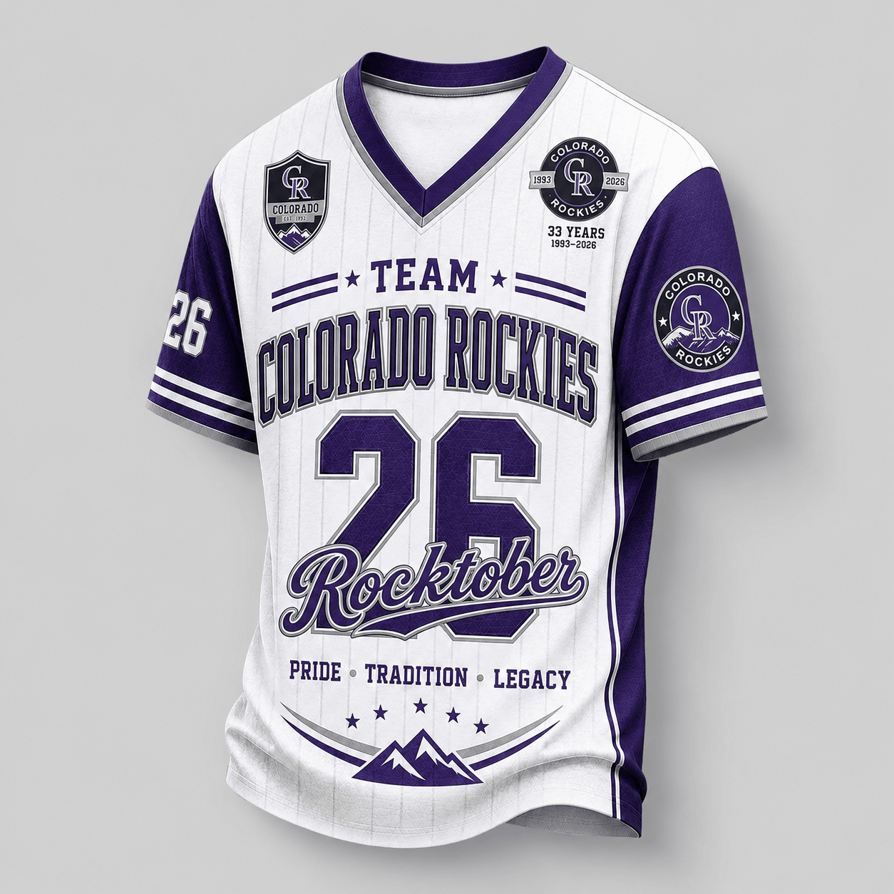 Colorado Rockies | Premium MLB Legacy Pride V-Neck Jersey