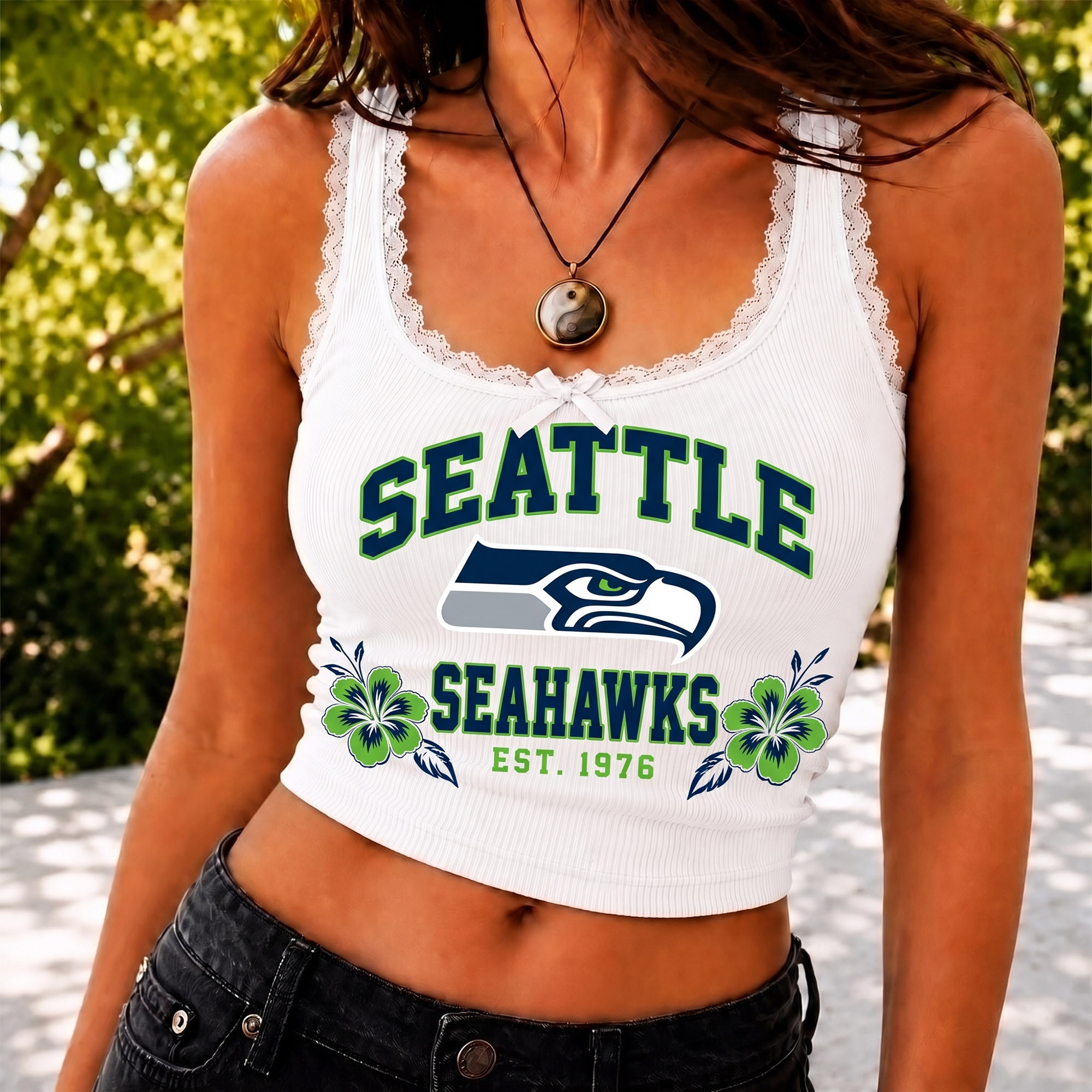 Seattle Seahawks | Premium NFL Game Day Lace Tank Top Shirt NY