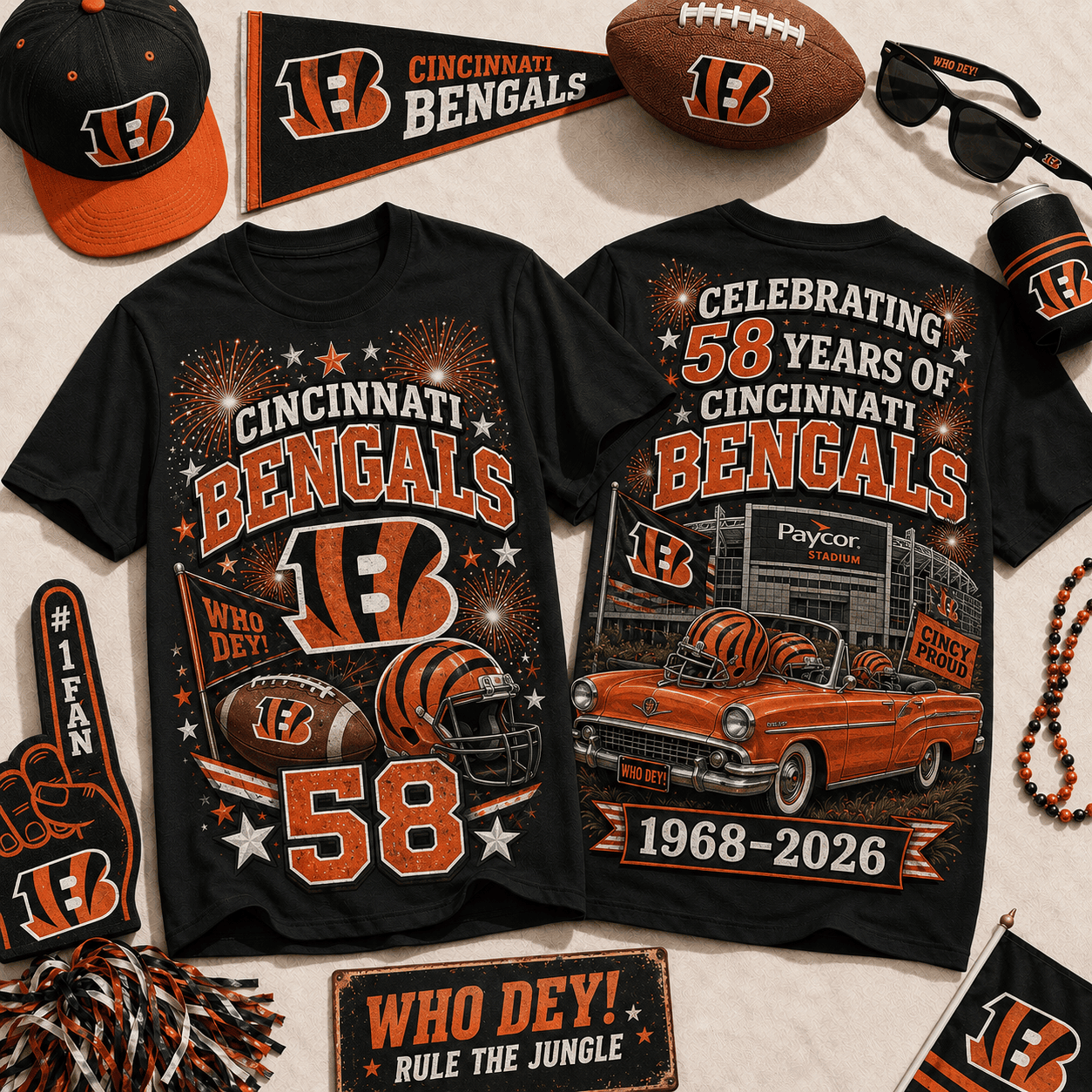 Cincinnati Bengals | Premium NFL Legacy Celebration 3D Shirt NY