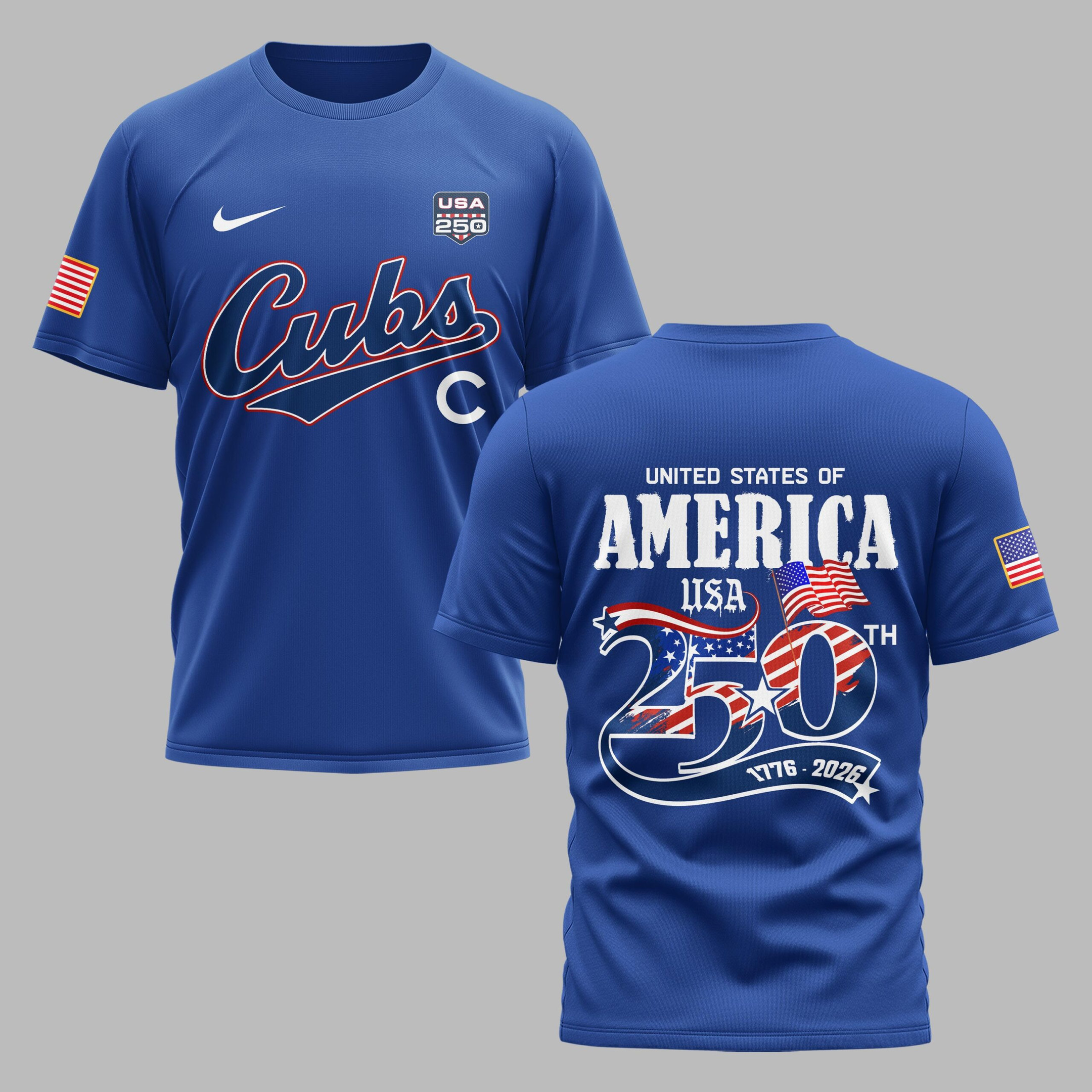 Chicago Cubs X 250 Years Of Freedom Premium T Shirt