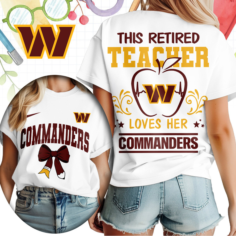 Washington Commanders | Premium NFL Retired Teacher Women T-Shirt TD