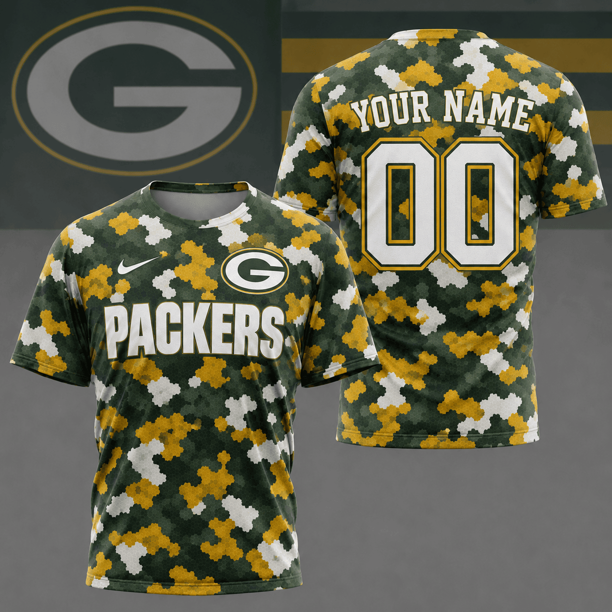 Green Bay Packers | Premium NFL Game Day Camo 3D Shirt NY