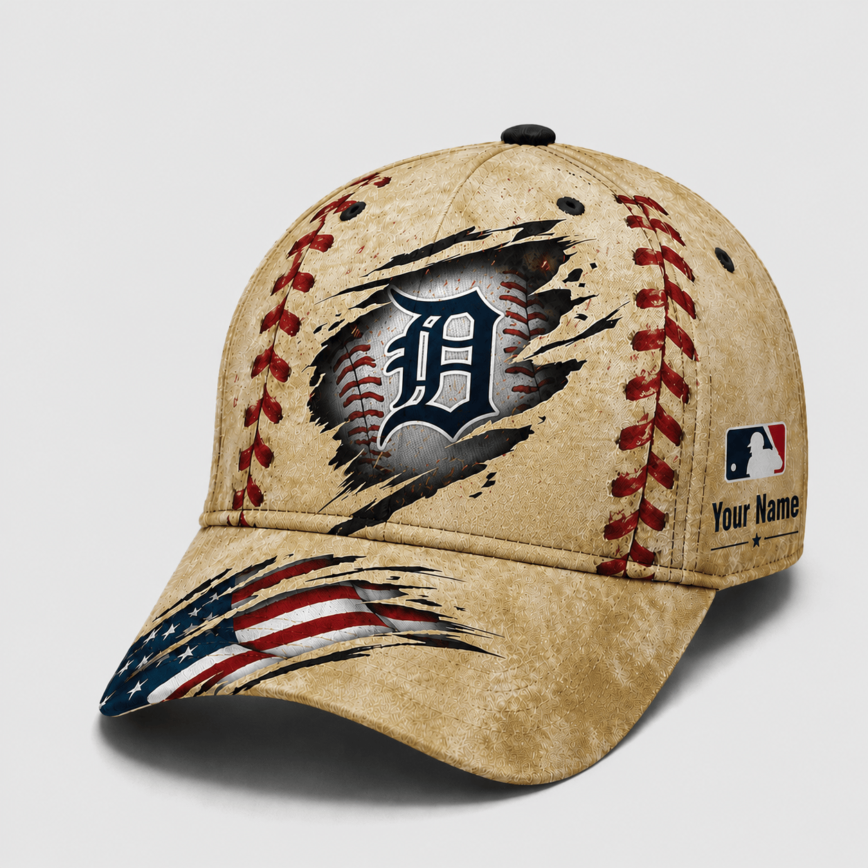 Detroit Tigers | Premium MLB Patriot Stitch Baseball Cap