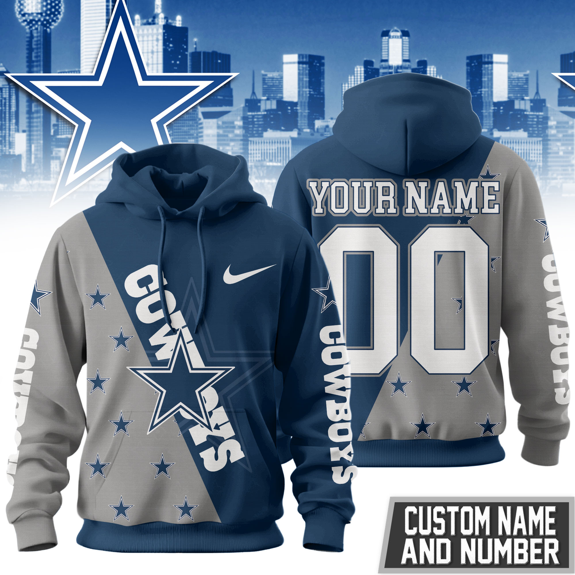 Dallas Cowboys | Premium NFL True Fan Spirit Custom Football Hoodie