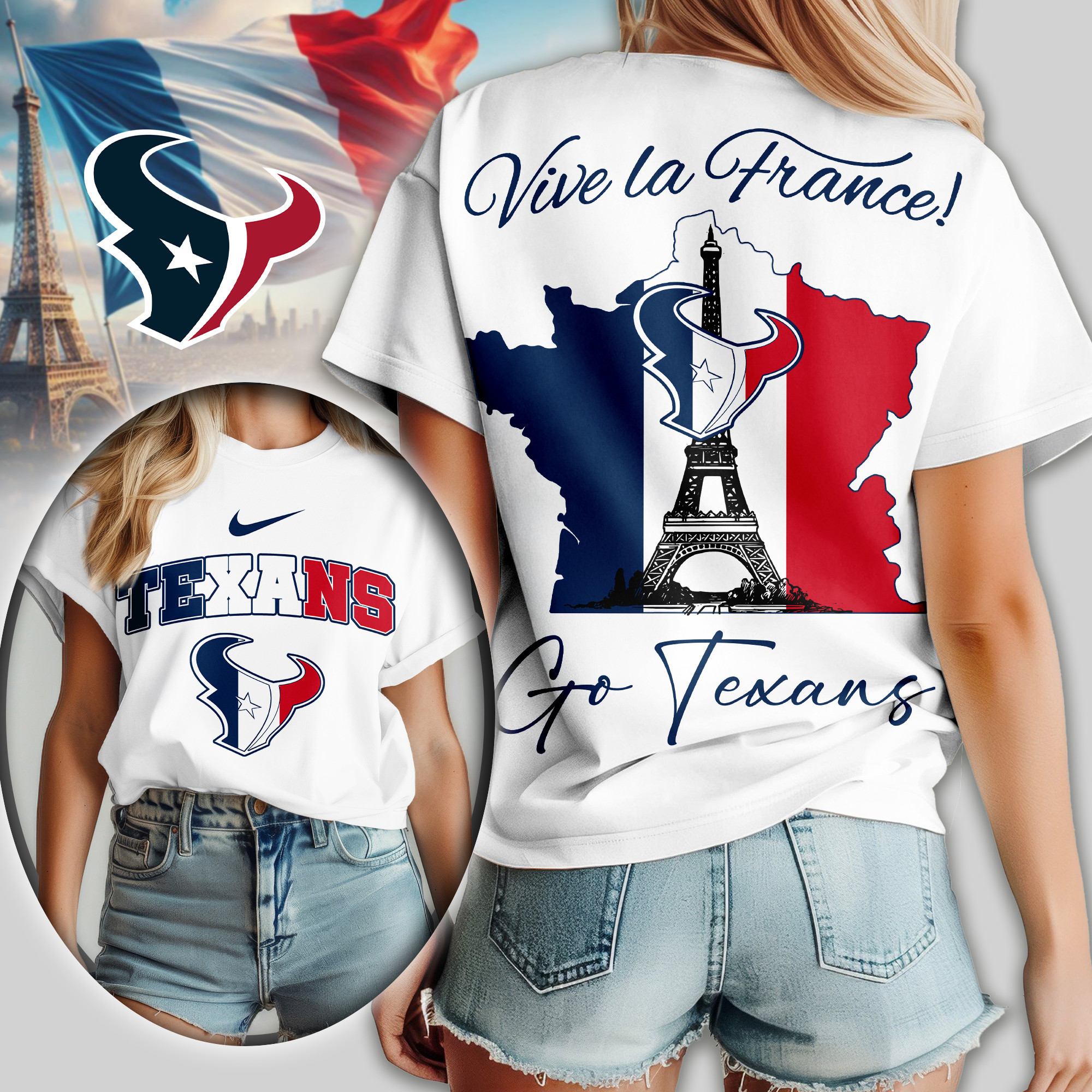 Houston Texans | Premium NFL France Women Shirt TD