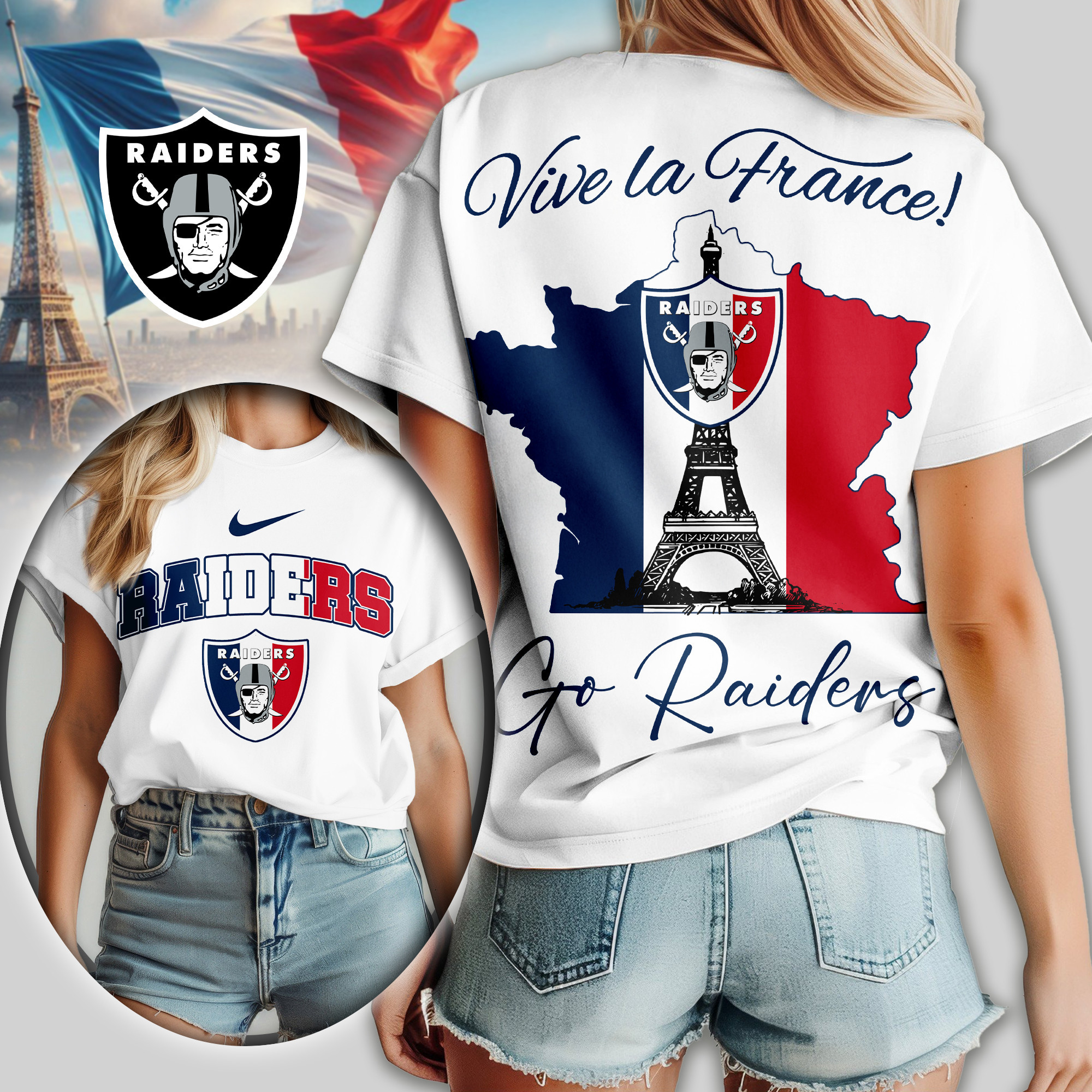 Las Vegas Raiders | Premium NFL France Women Shirt TD
