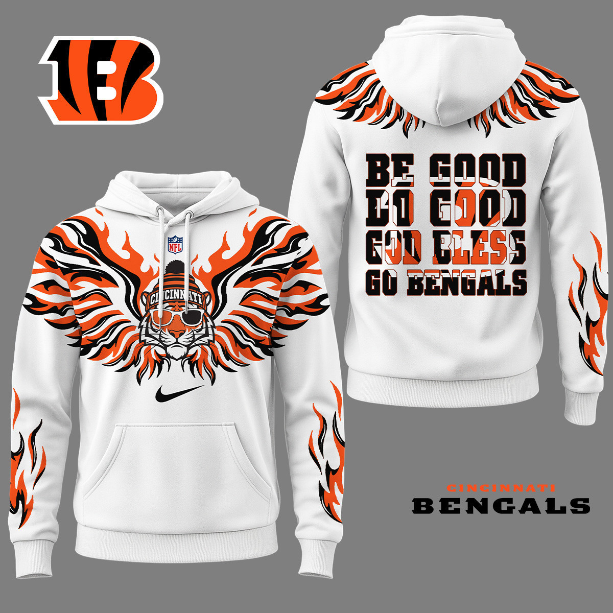 Cincinnati Bengals | Premium NFL Fire Wings 3D Hoodie NY
