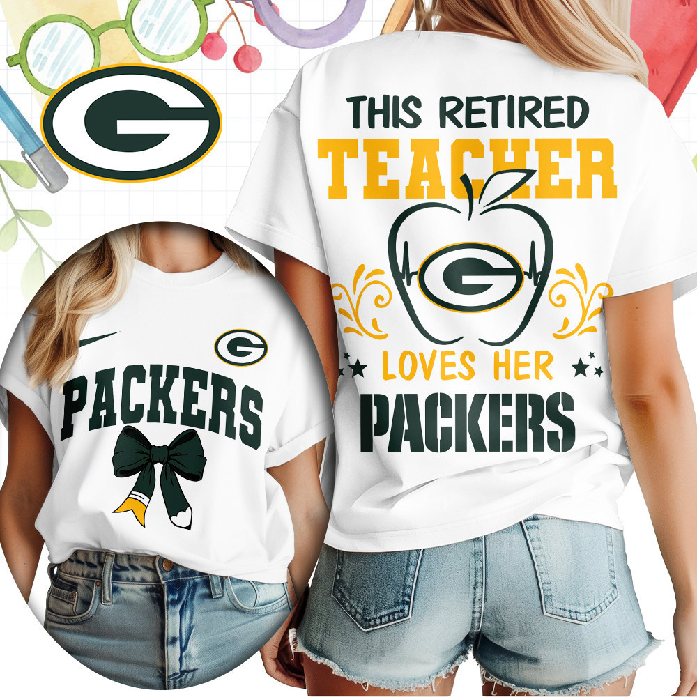 Green Bay Packers | Premium NFL Retired Teacher Women T-Shirt TD
