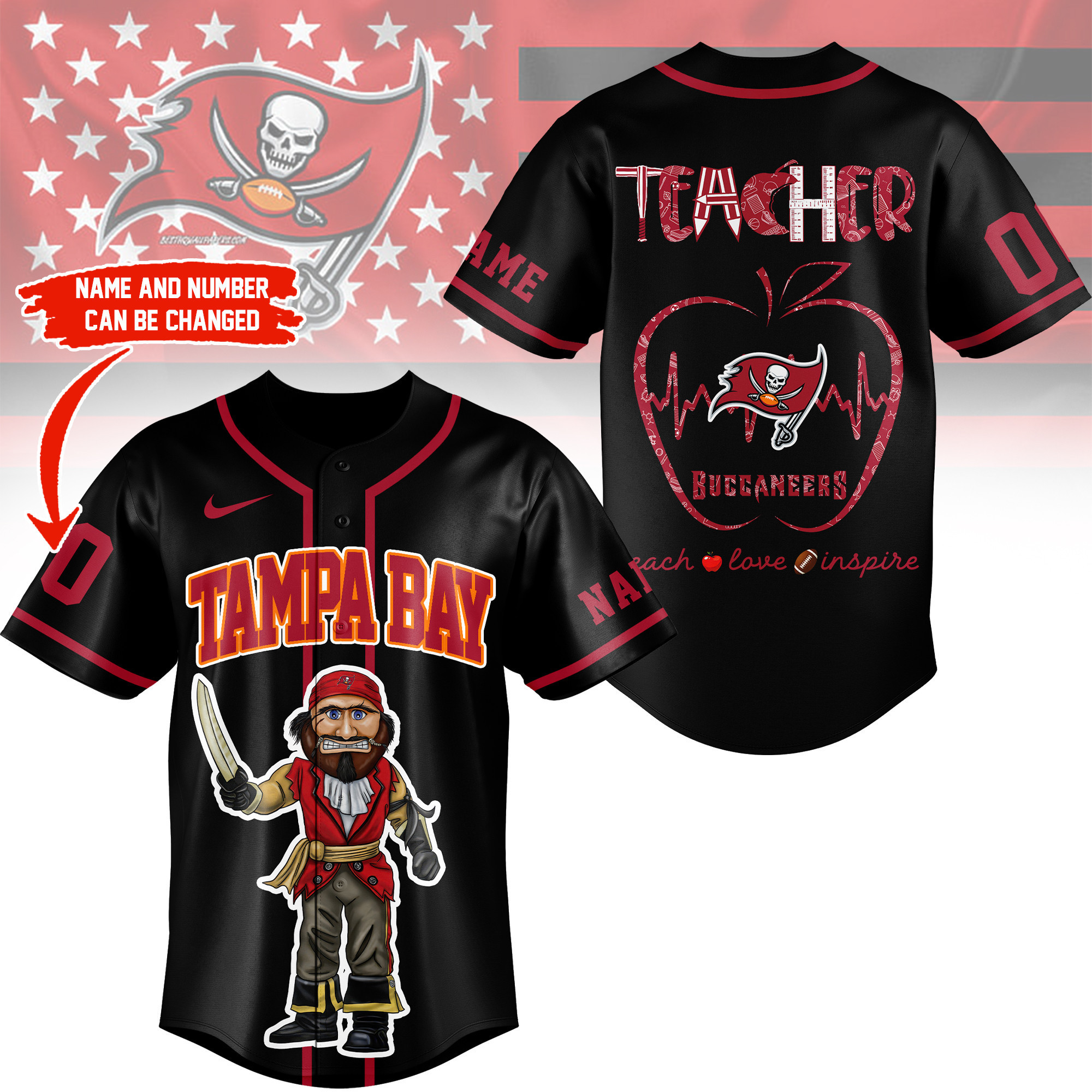 Tampa Bay Buccaneers | Premium NFL Teacher Appreciation Month Jersey Shirt NY