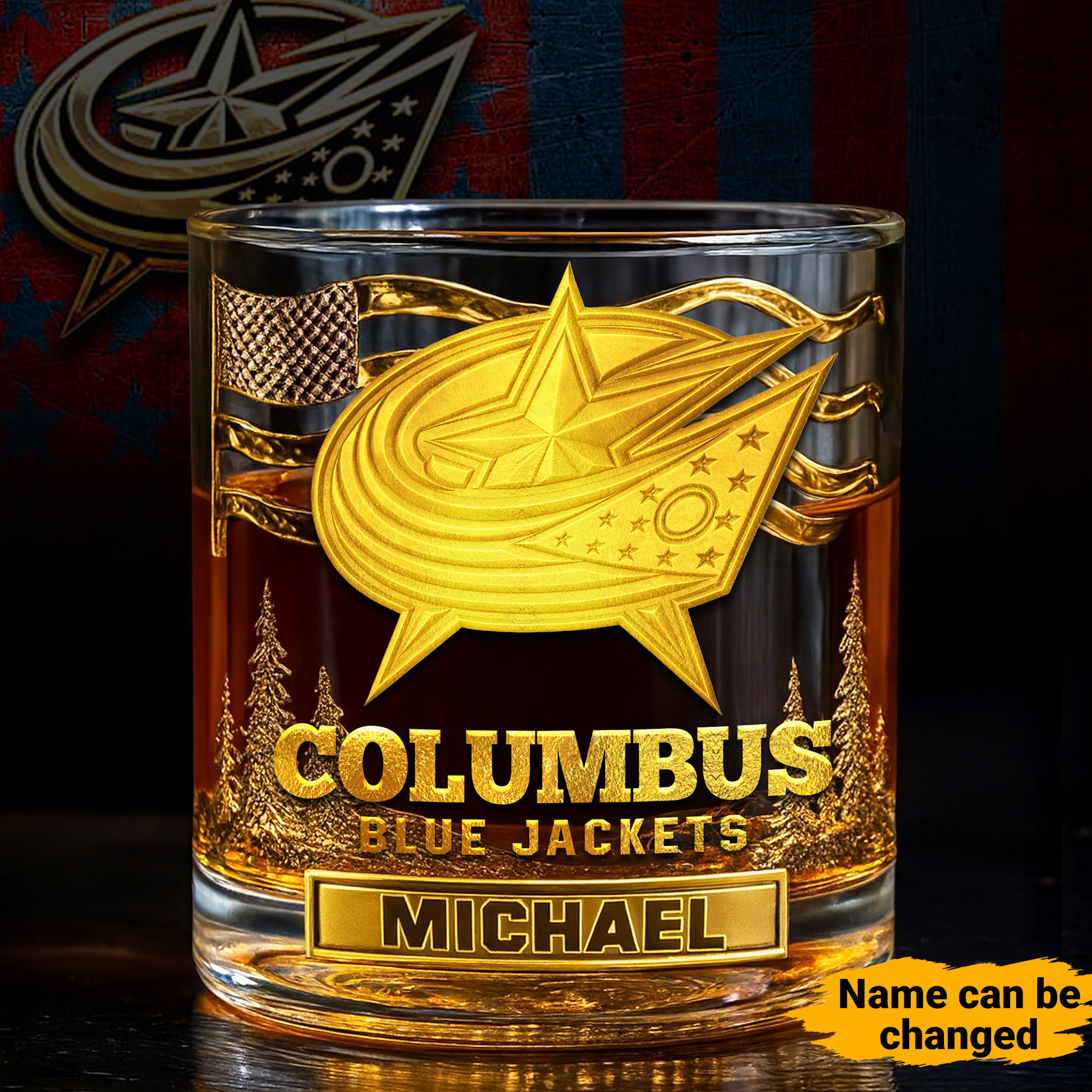 Columbus Blue Jackets | NHL Whiskey Glass TD