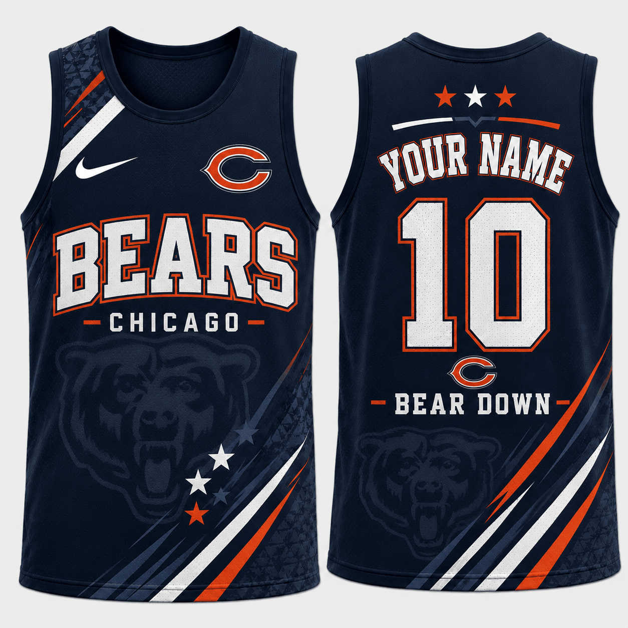 Chicago Bears | Premium NFL Personalized Team Spirit Sports Tank Top TD