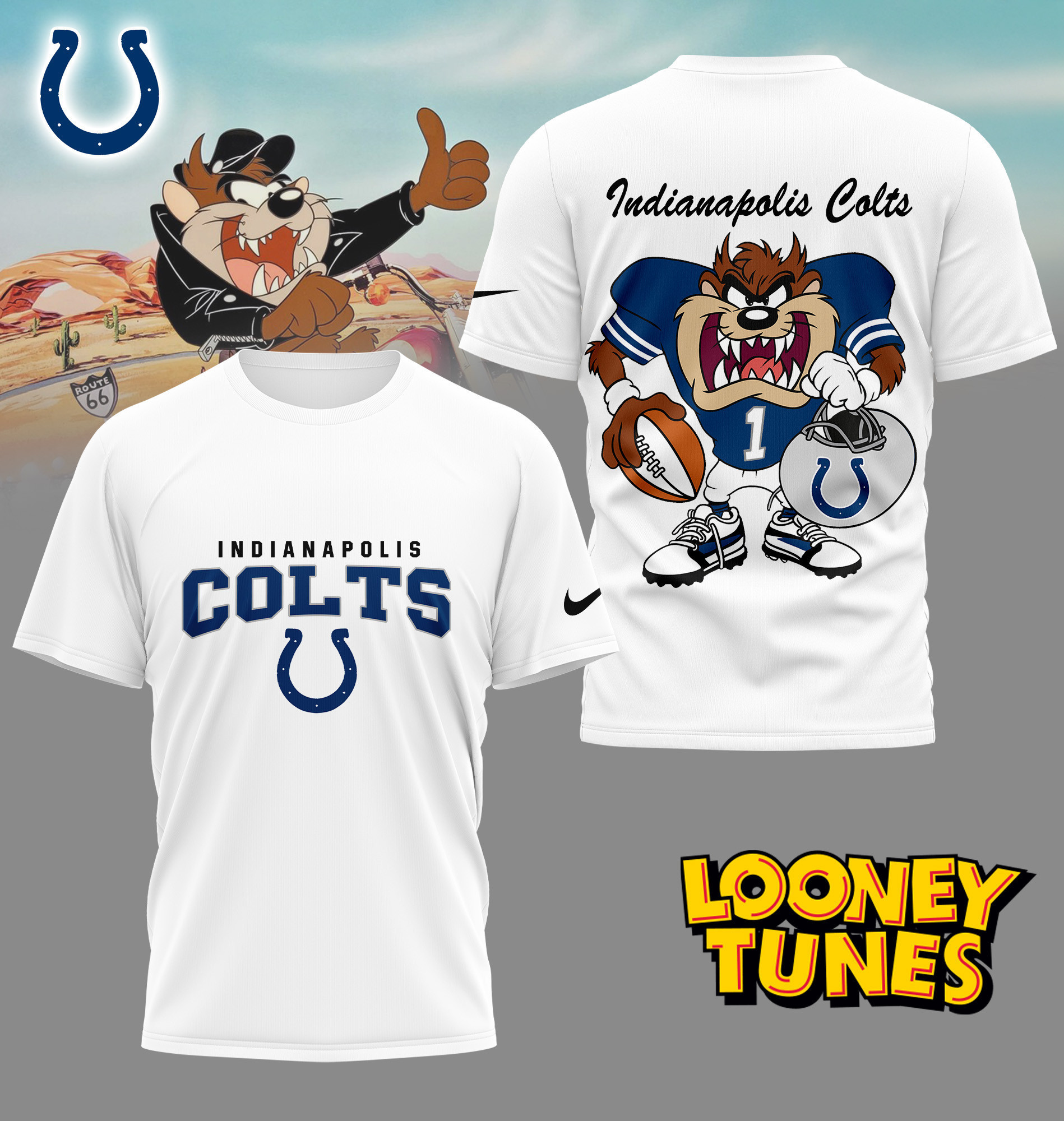 Indianapolis Colts | Premium NFL and Looney Tunes Fan Shirt HI