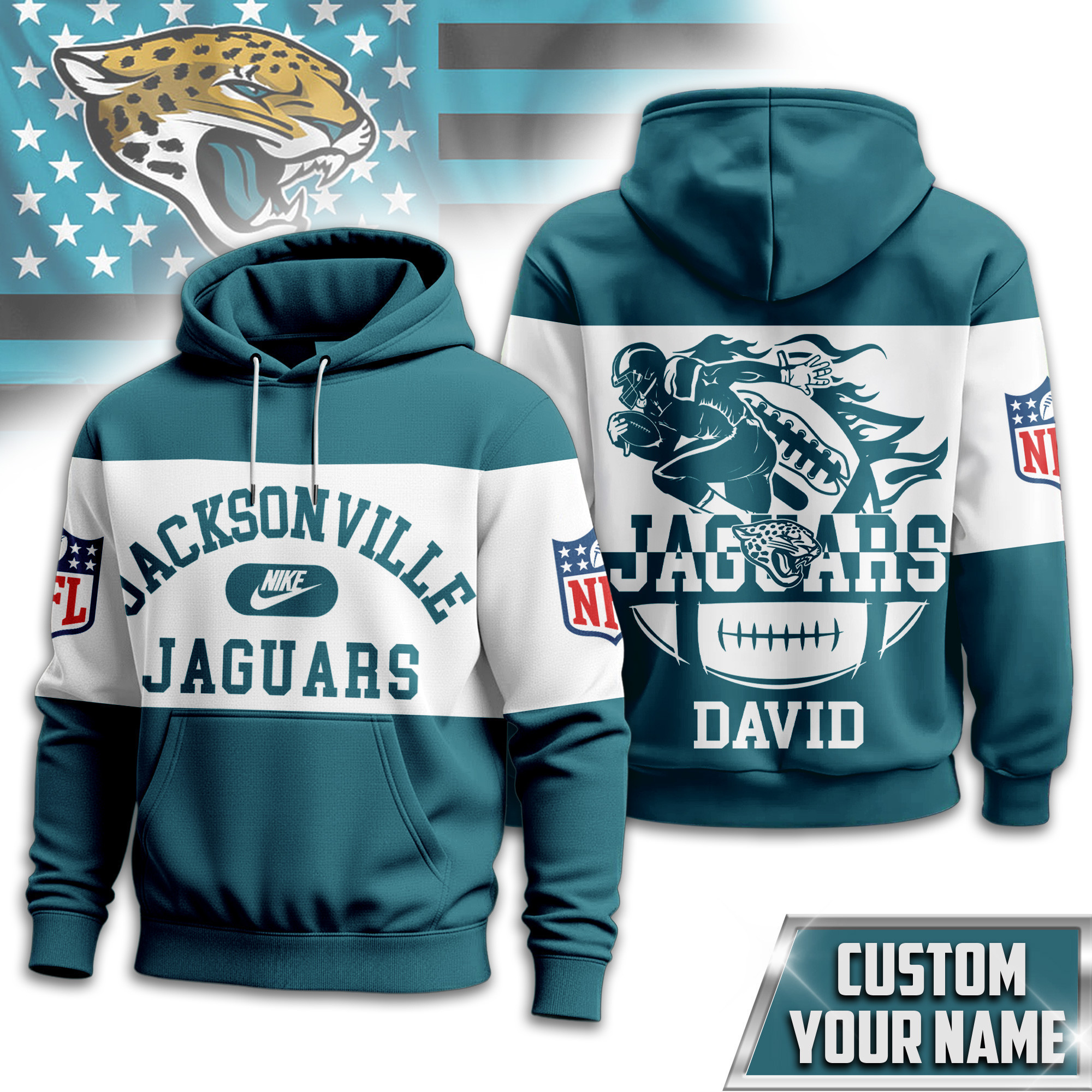 Jacksonville Jaguars | Premium NFL Touchdown Spirit Personalized Hoodie TD