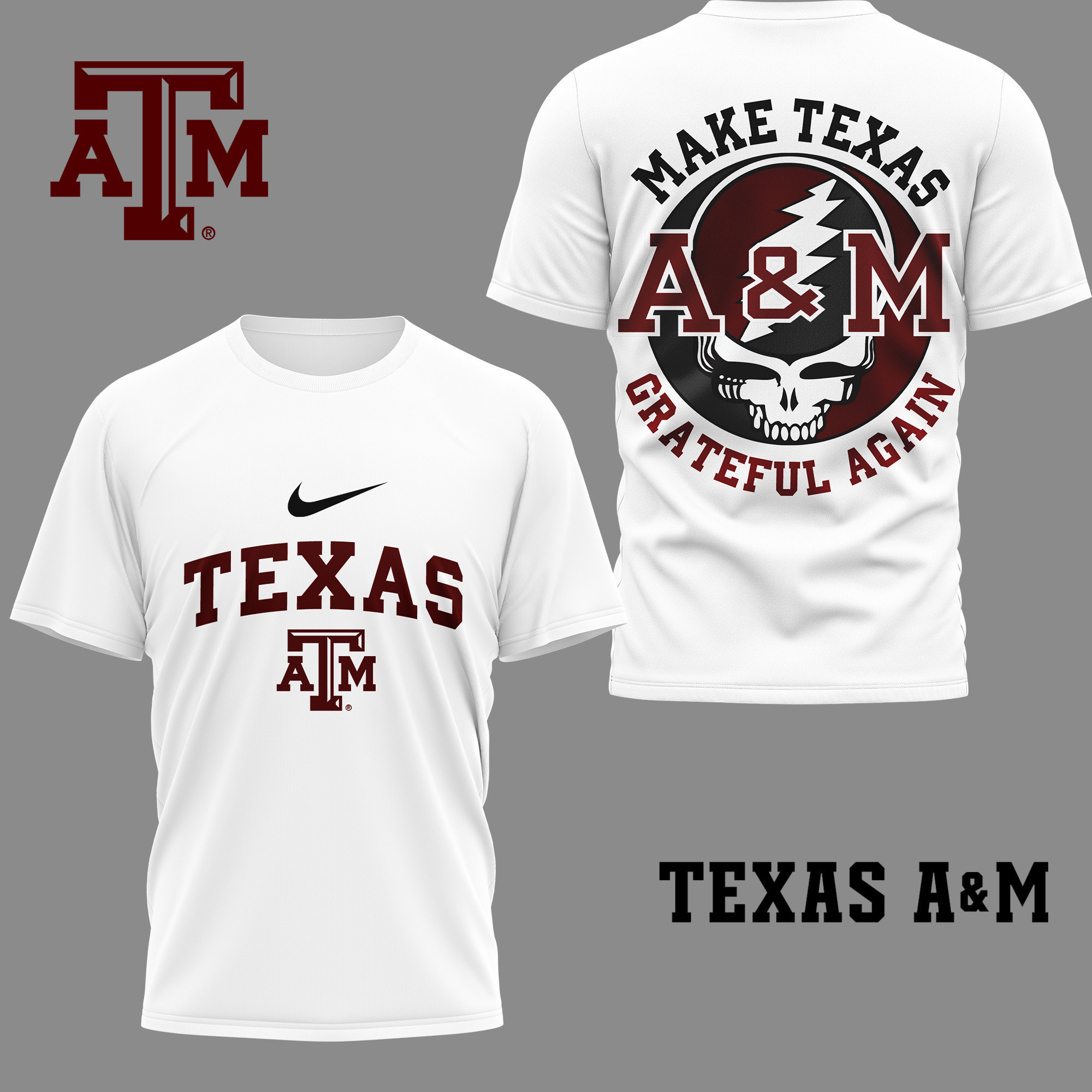 Texas A&M | Premium NCAA Grateful Game Day 3D Shirt PBAI1UJ
