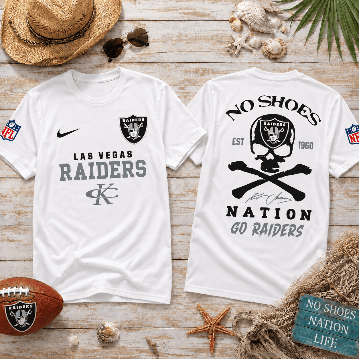 Las Vegas Raiders| Premium NFL No Shoes Nation Fan 3D Shirt NY