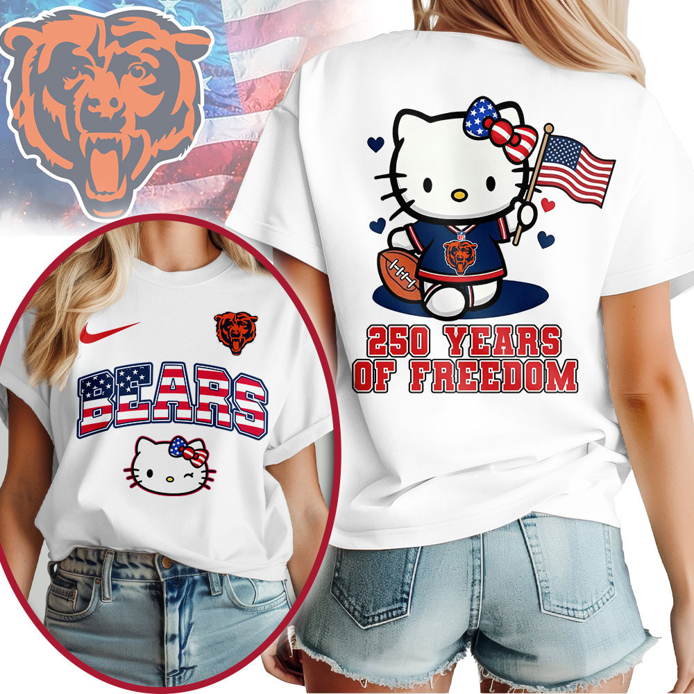 Chicago Bears | Premium NFL Hello Kitty Celebrates 250th Anniversary Women Shirt NP