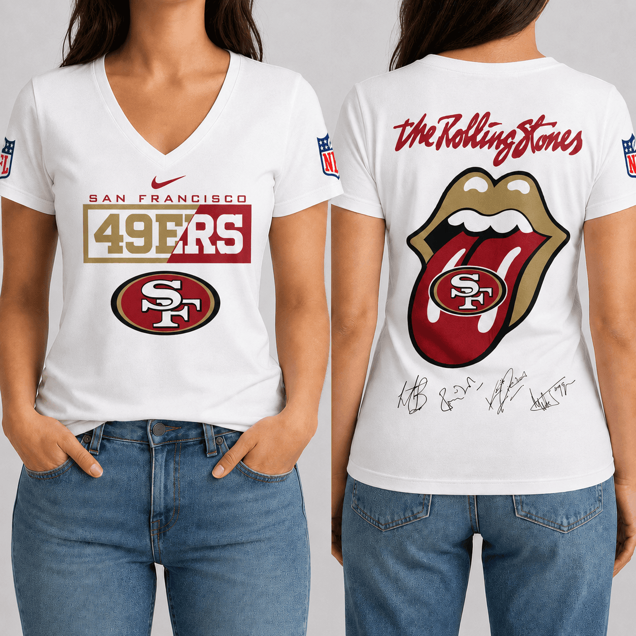 San Francisco 49ers | Premium NFL Rock 'n' Roll Spirit T-Shirt TD