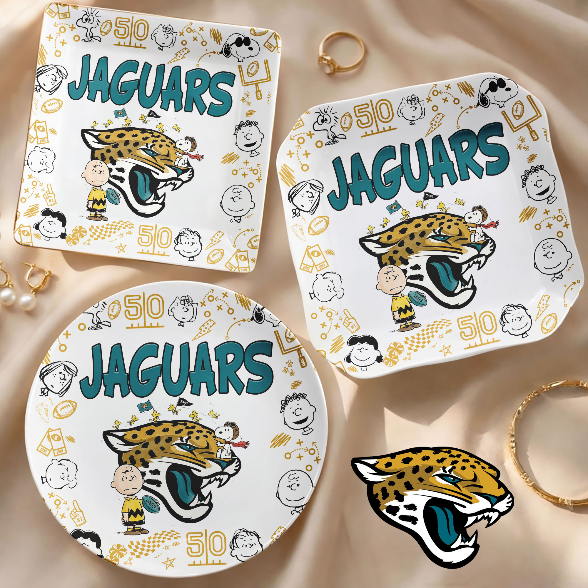 Jacksonville Jaguars | Premium NFL Snoopy Jewelry Dish HY